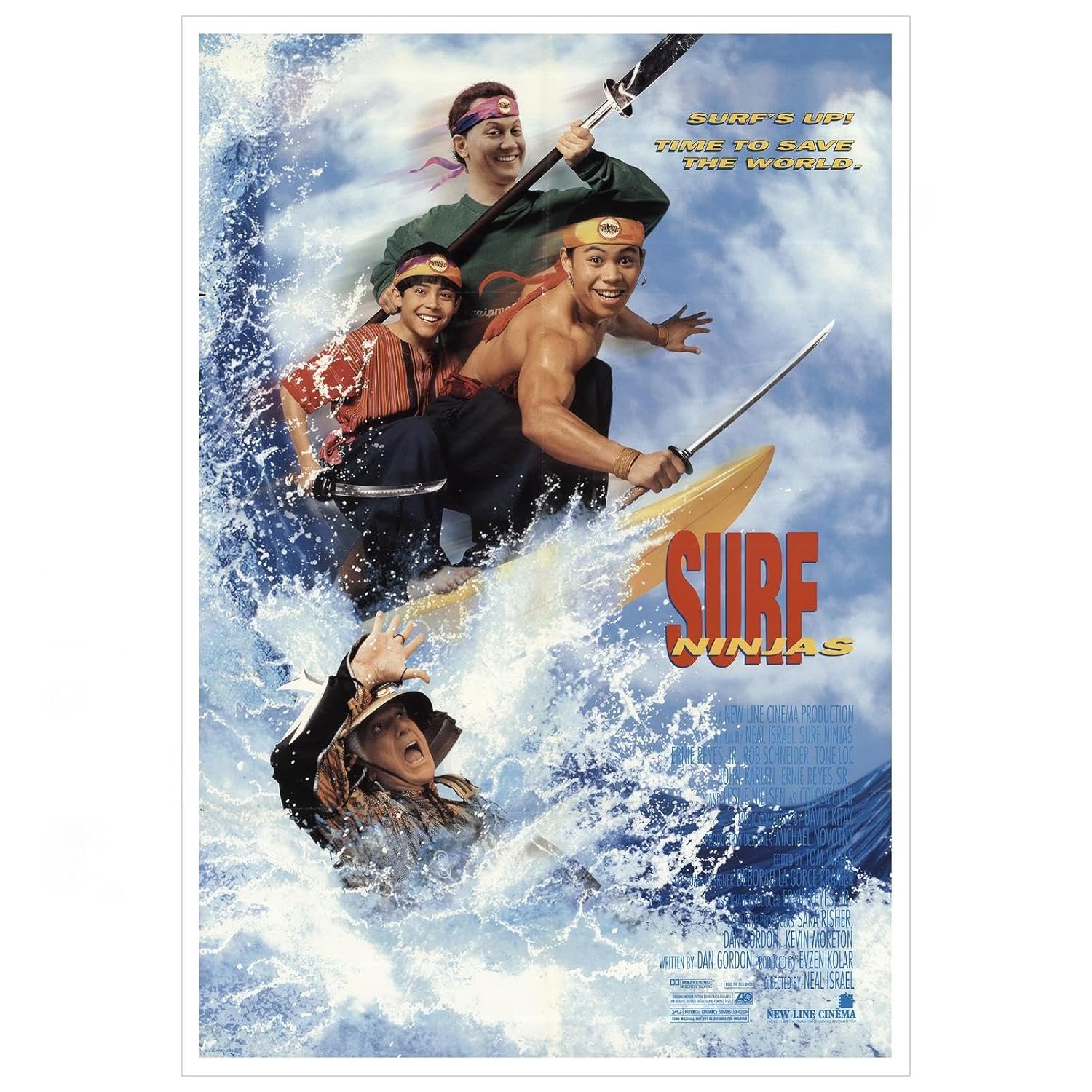 Surf Ninjas Poster Retro Film Poster posters Canvas Prints Bedroom Aesthetics posters Wall Art For Home Office posters Living Room Decorations Noframed 30"x20"