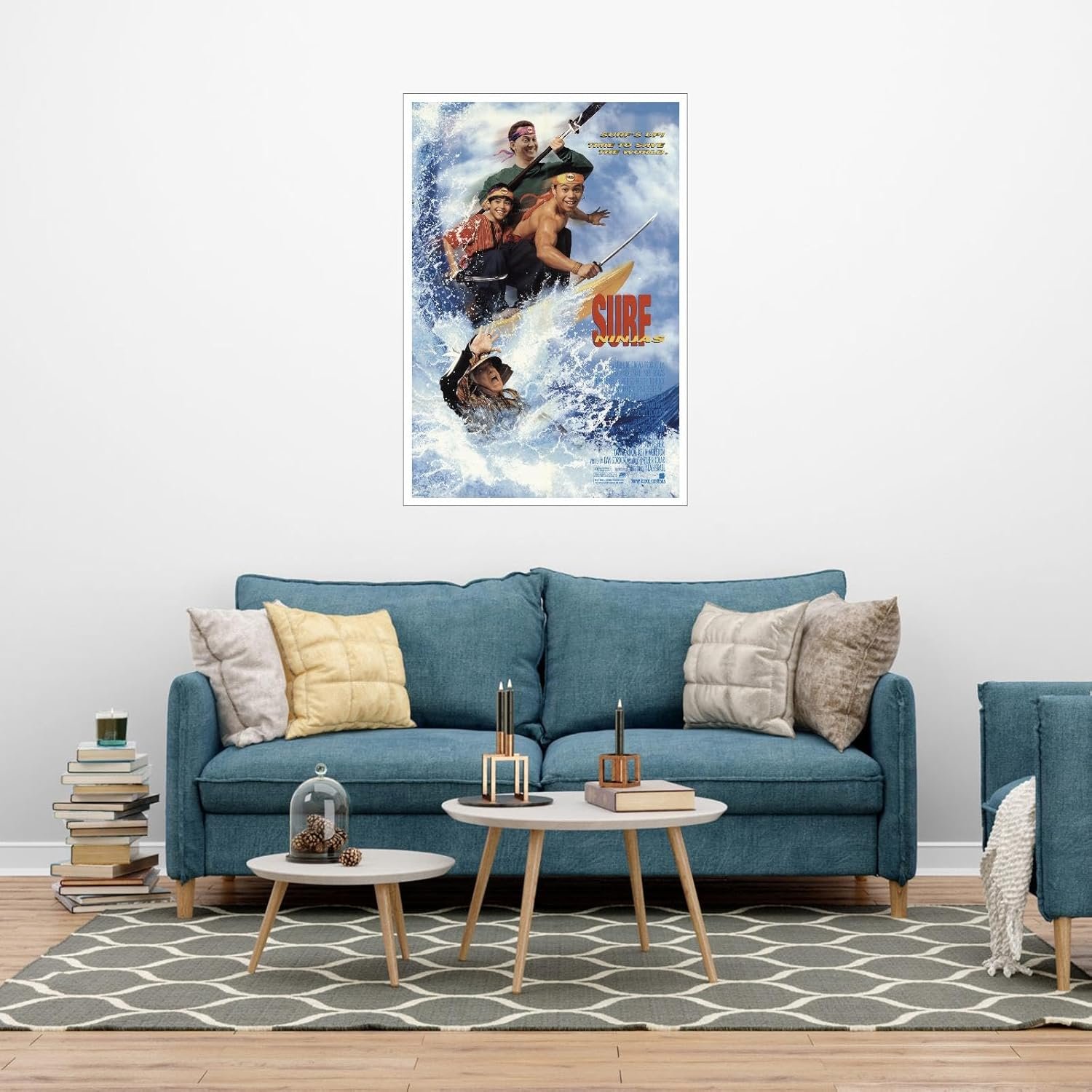Surf Ninjas Poster Retro Film Poster posters Canvas Prints Bedroom Aesthetics posters Wall Art For Home Office posters Living Room Decorations Noframed 30"x20"