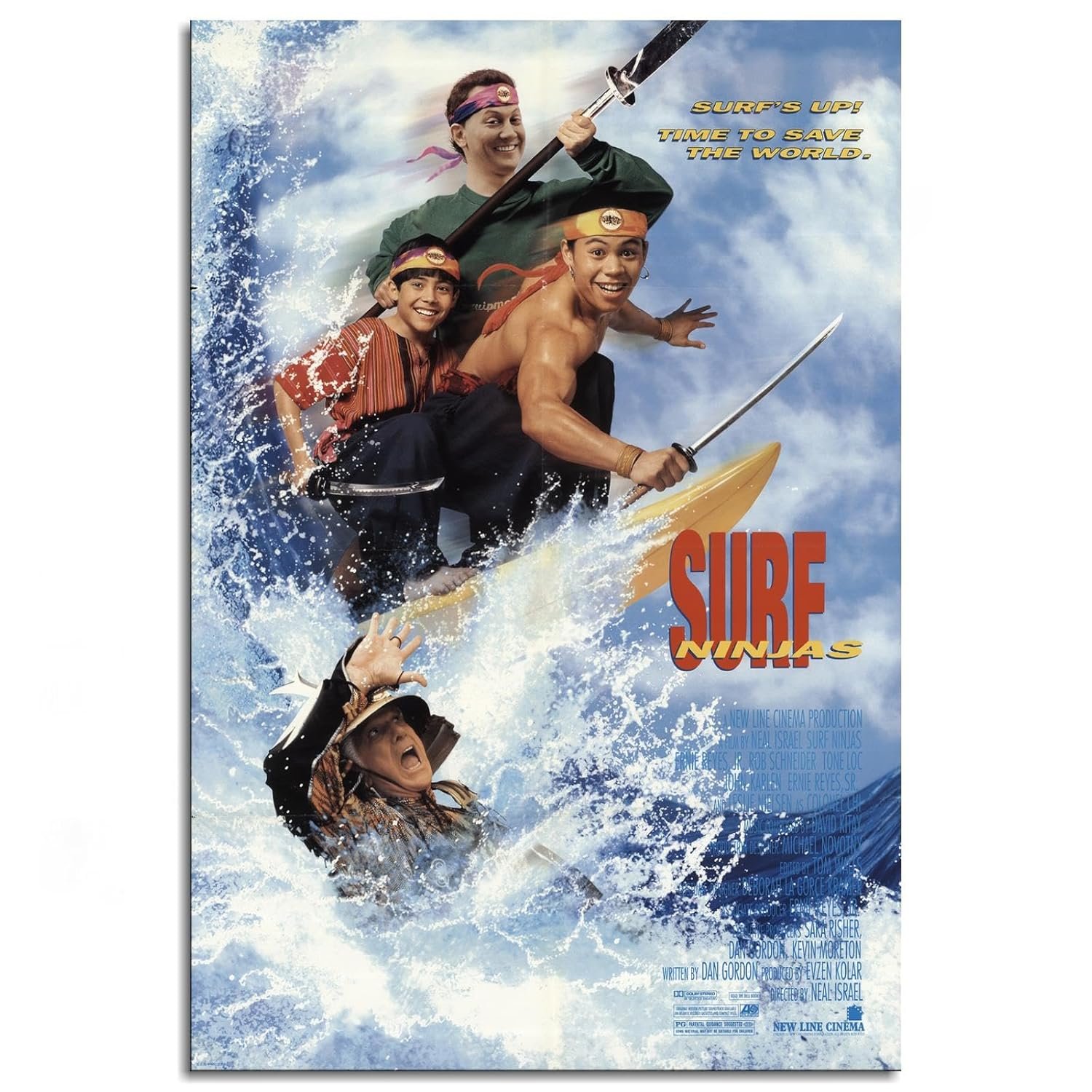 Surf Ninjas Poster Retro Film Poster posters Canvas Prints Bedroom Aesthetics posters Wall Art For Home Office posters Living Room Decorations Noframed 30"x20"