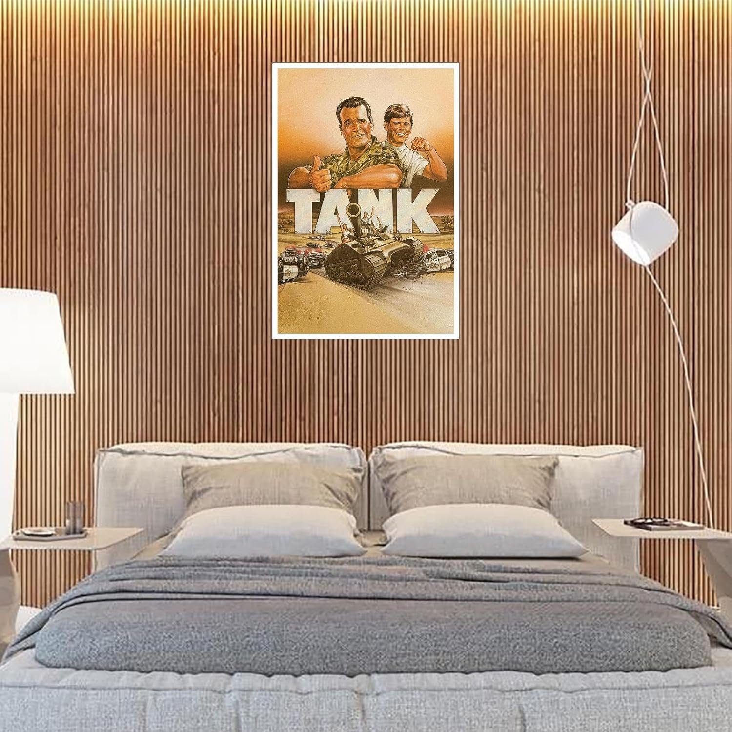 Tank 1984 Movie Poster Canvas Prints Comedy Films Action Movies Poster Wall Art For Home Office Cinema Decorations Unframed 36"x24"