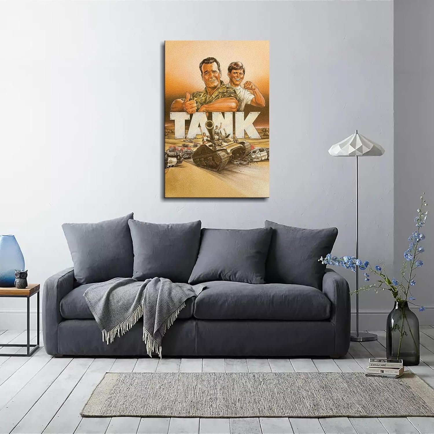 Tank 1984 Movie Poster Canvas Prints Comedy Films Action Movies Poster Wall Art For Home Office Cinema Decorations Unframed 36"x24"