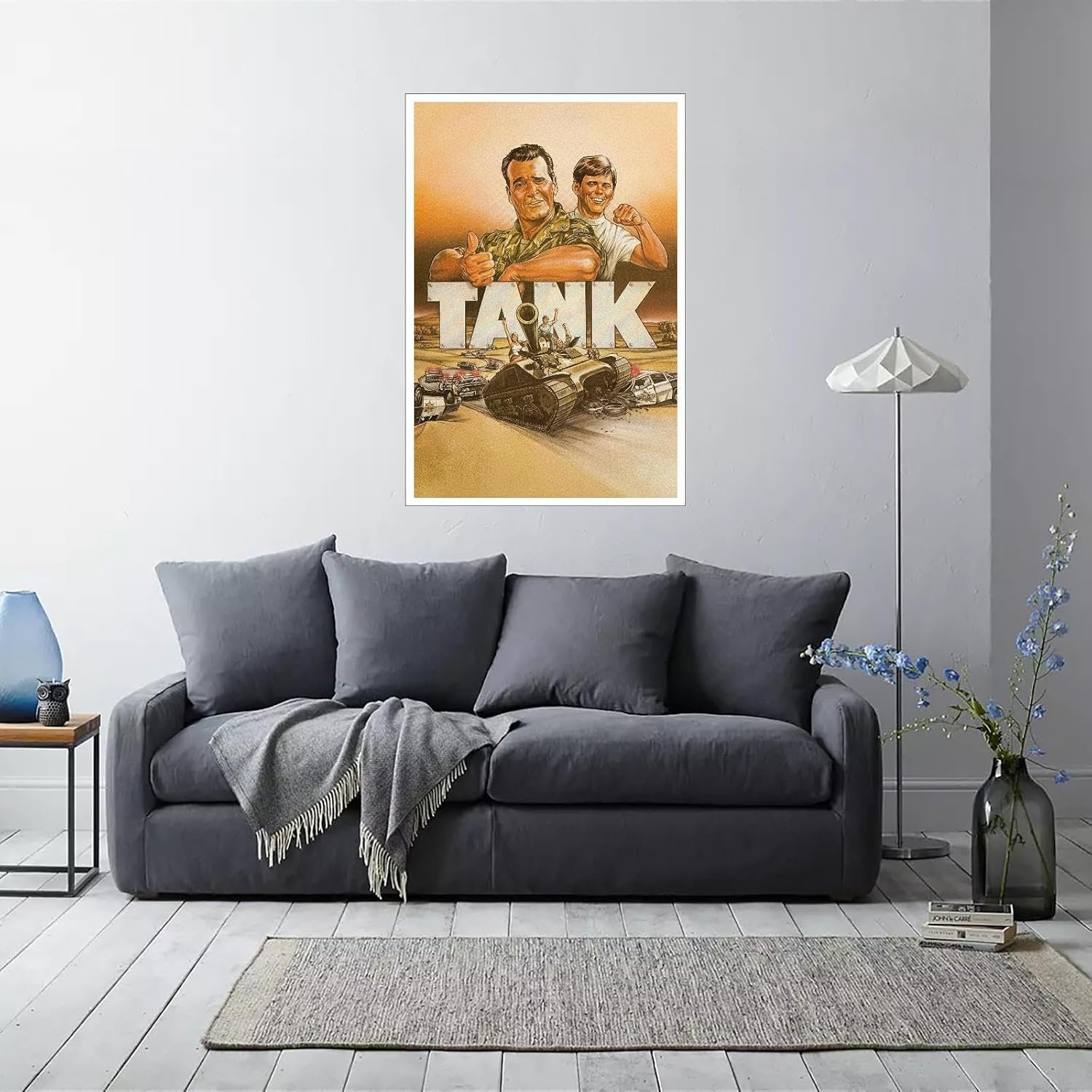 Tank 1984 Movie Poster Canvas Prints Comedy Films Action Movies Poster Wall Art For Home Office Cinema Decorations Unframed 36"x24"