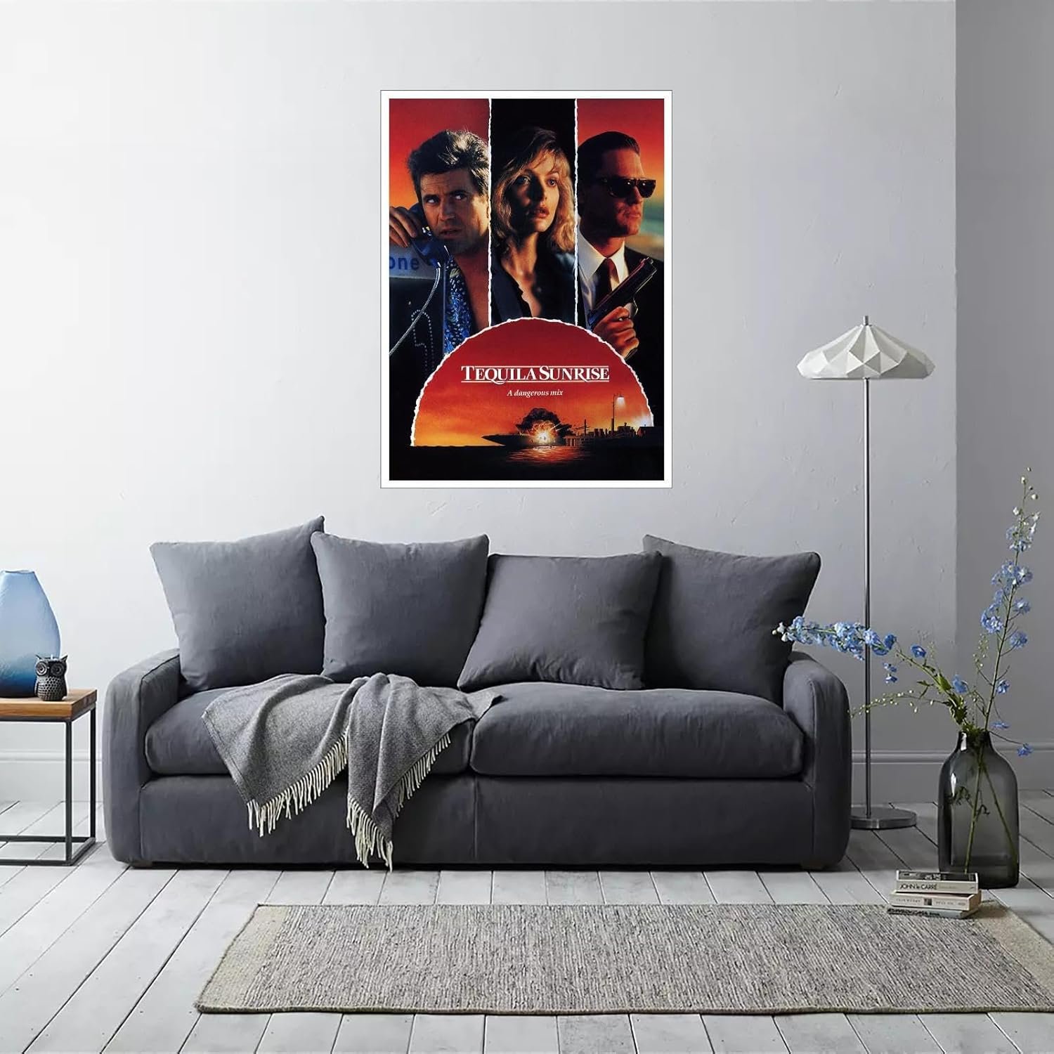 Tequila Sunrise (1988) Movie Poster Canvas Prints Action Movies Classic Movies Poster Wall Art For Home Office Cinema Decorations Unframed 20"x16"