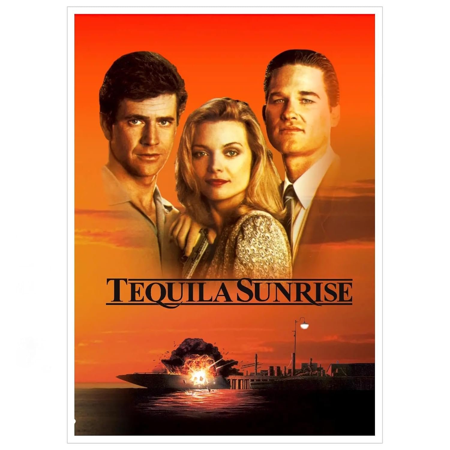 Tequila Sunrise (1988) Movie Poster Wall Art Action Movies Canvas Prints Classic Movies Poster For Home Office Cinema Decorations Unframed 20"x16"