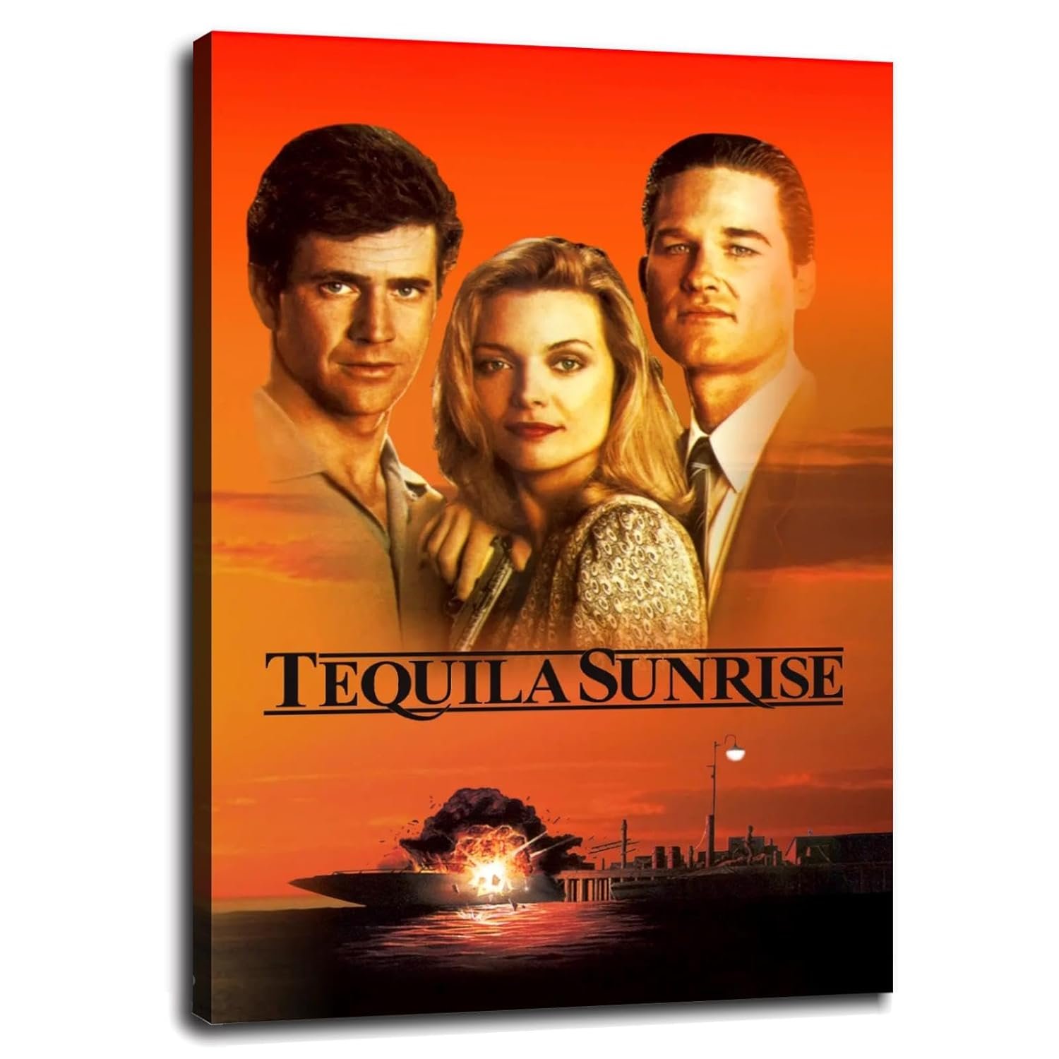 Tequila Sunrise (1988) Movie Poster Wall Art Action Movies Canvas Prints Classic Movies Poster For Home Office Cinema Decorations Unframed 20"x16"