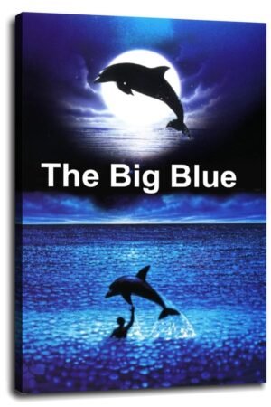 The Big Blue Poster Canvas Prints Love Story Classic Movies Poster Wall Art For Home Office Cinema Decorations With Framed 18"x12"