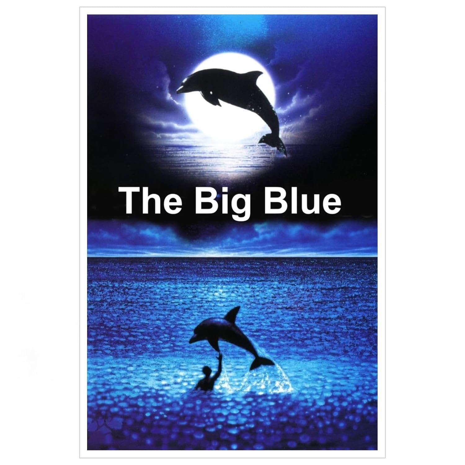 The Big Blue Poster Canvas Prints Love Story Classic Movies Poster Wall Art For Home Office Cinema Decorations With Framed 18"x12"