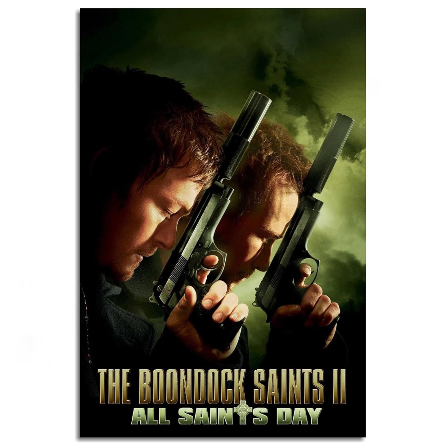 The Boondock Saints II: All Saints Day Movie Poster Wall Art Action Movies Canvas Prints Classic Movies Poster For Home Office Decorations With Framed 18"x12"