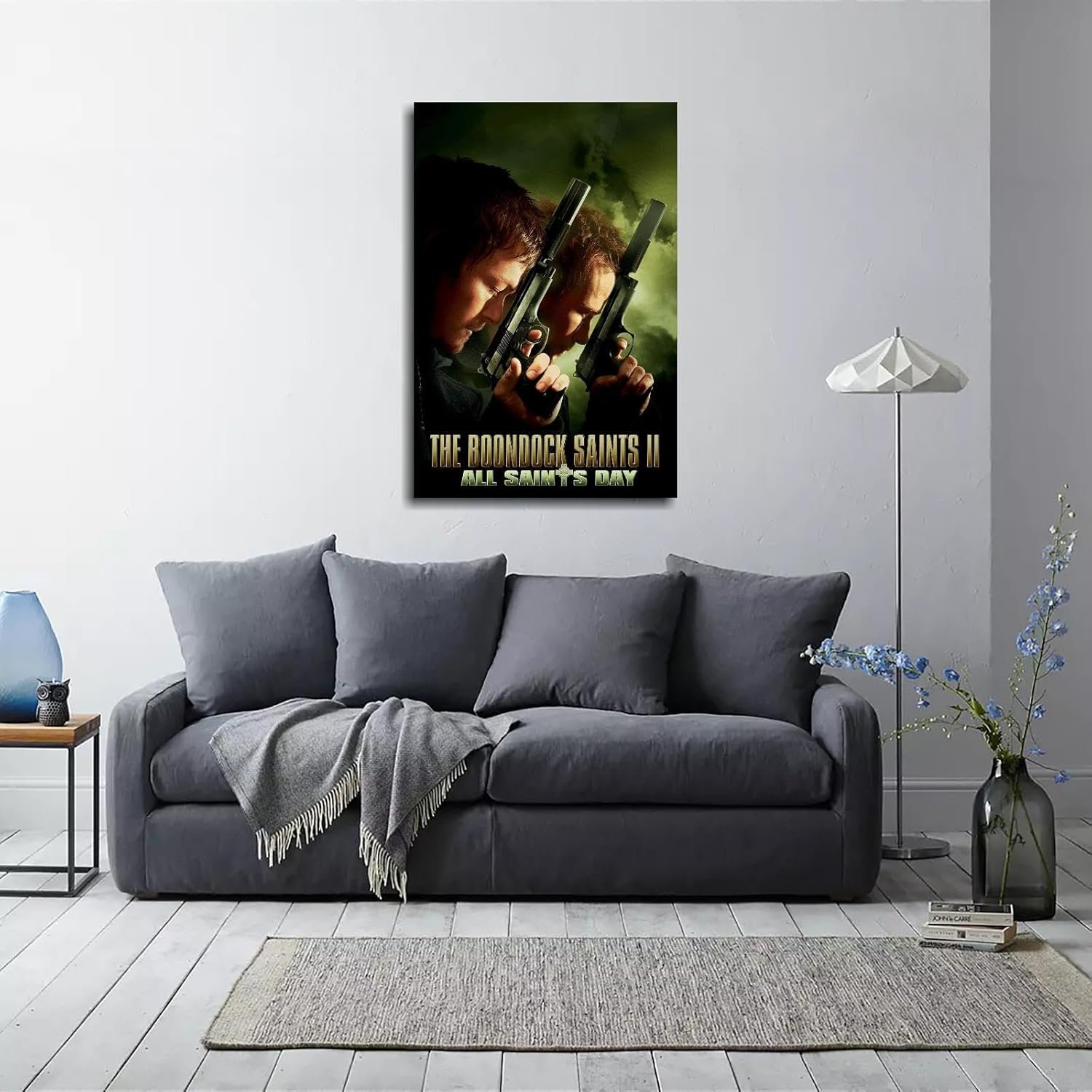 The Boondock Saints II: All Saints Day Movie Poster Wall Art Action Movies Canvas Prints Classic Movies Poster For Home Office Decorations With Framed 18"x12"