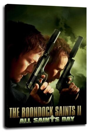 The Boondock Saints II: All Saints Day Movie Poster Wall Art Action Movies Canvas Prints Classic Movies Poster For Home Office Decorations With Framed 18"x12"