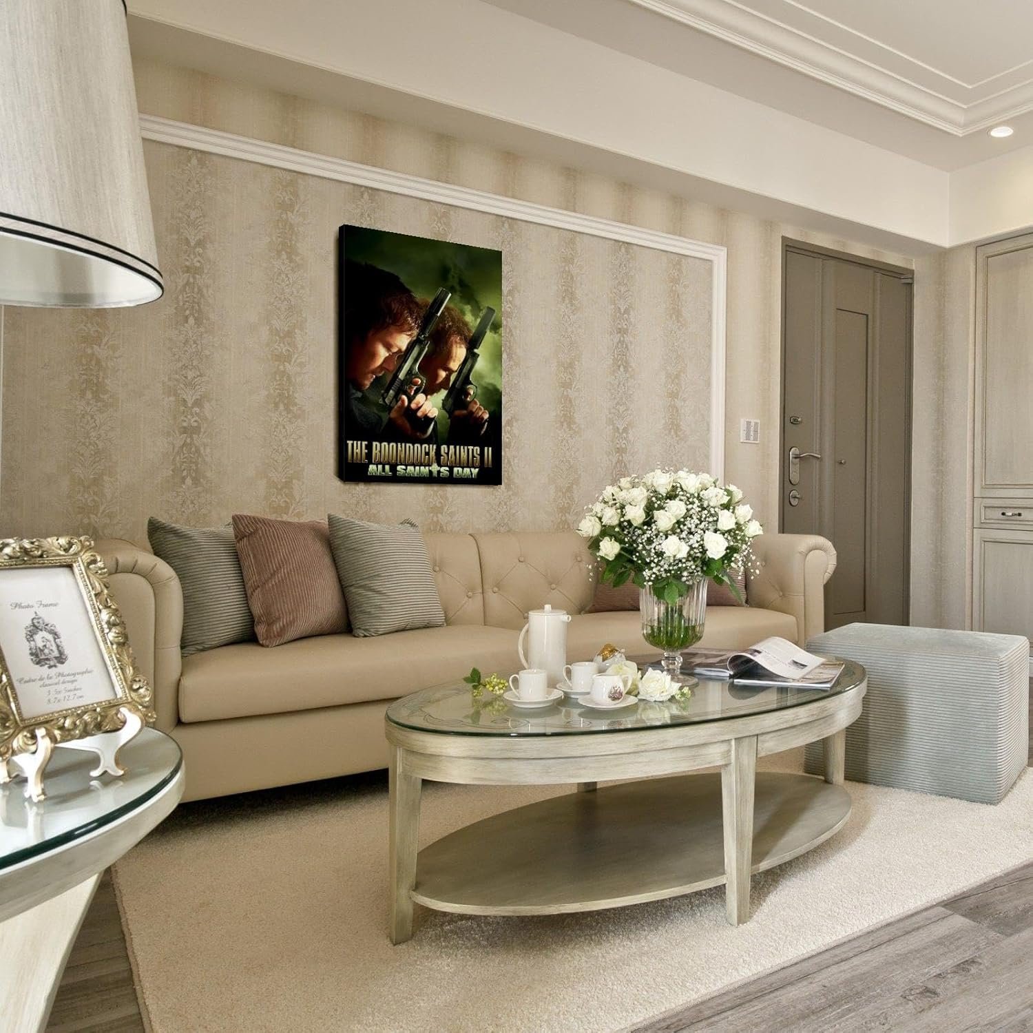 The Boondock Saints II: All Saints Day Movie Poster Wall Art Action Movies Canvas Prints Classic Movies Poster For Home Office Decorations With Framed 18"x12"