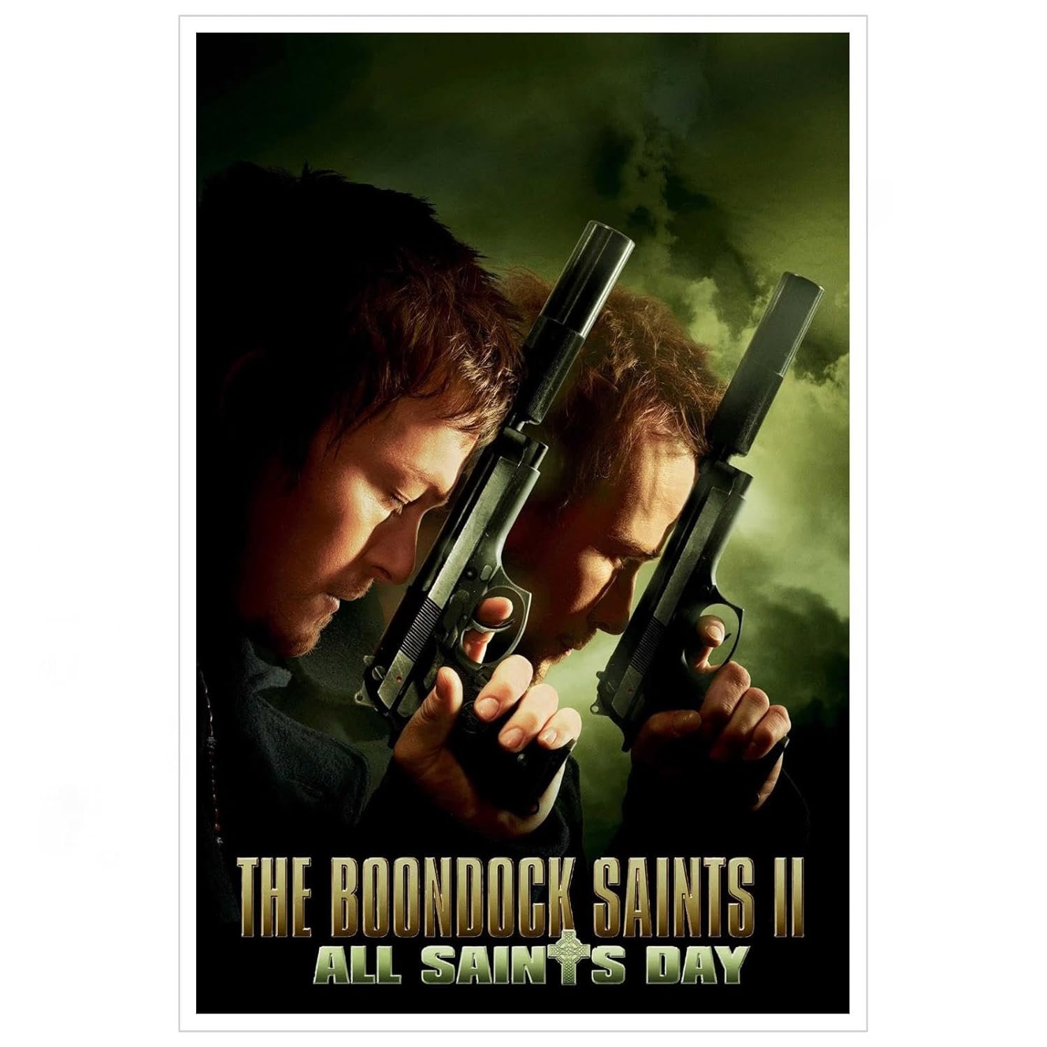 The Boondock Saints II: All Saints Day Movie Poster Wall Art Action Movies Canvas Prints Classic Movies Poster For Home Office Decorations With Framed 18"x12"