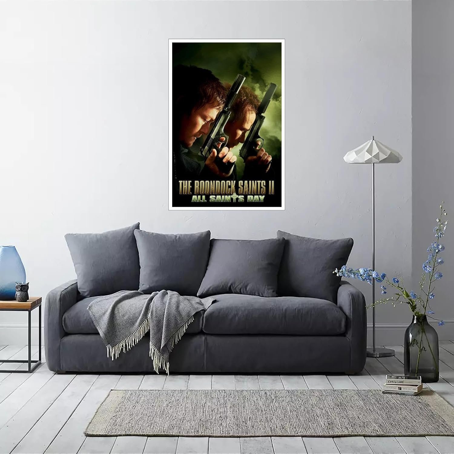 The Boondock Saints II: All Saints Day Movie Poster Wall Art Action Movies Canvas Prints Classic Movies Poster For Home Office Decorations With Framed 18"x12"