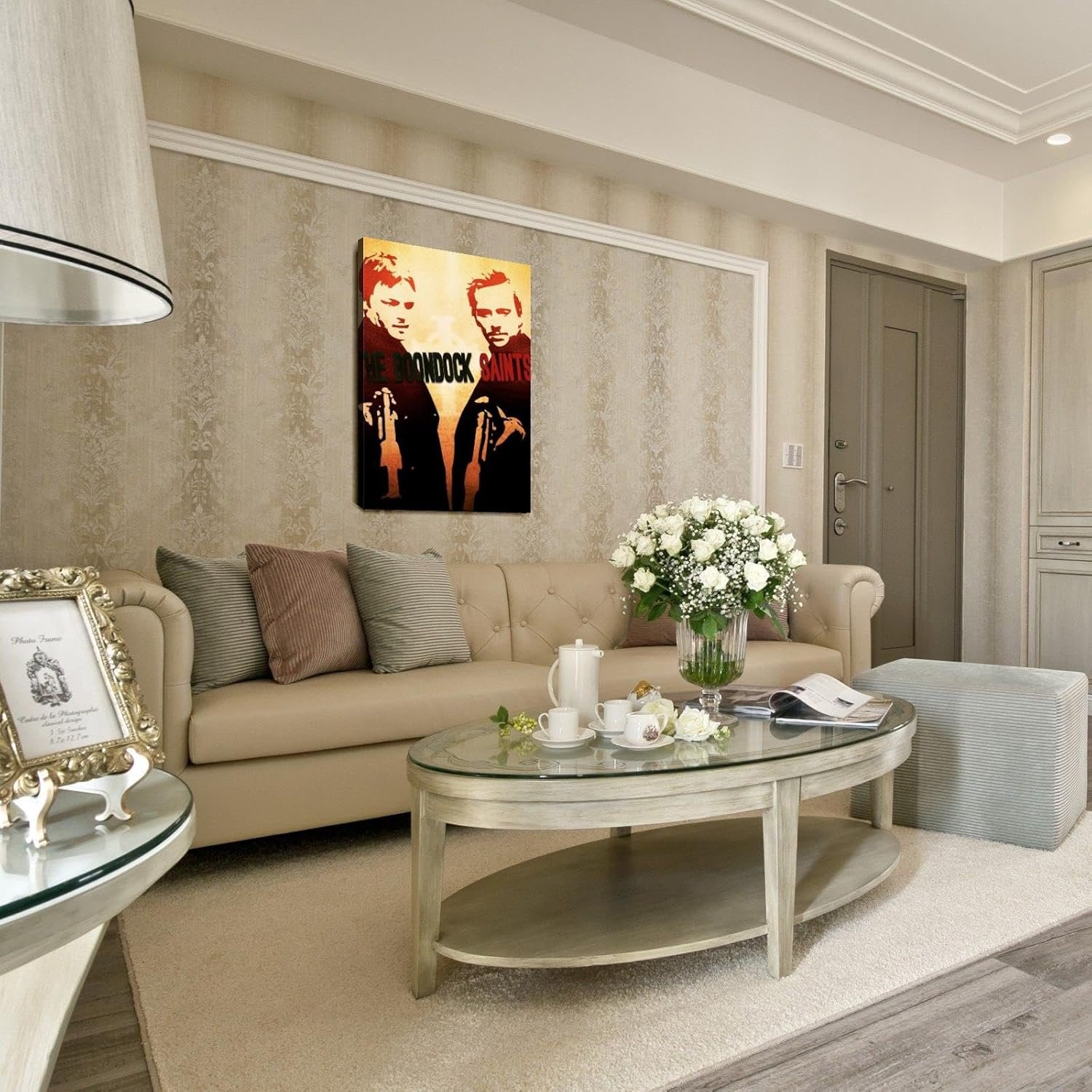 The Boondock Saints Movie Poster Canvas Prints Classic Movies Action Movies Poster Wall Art For Home Office Cinema Decorations With Framed 24"x16"