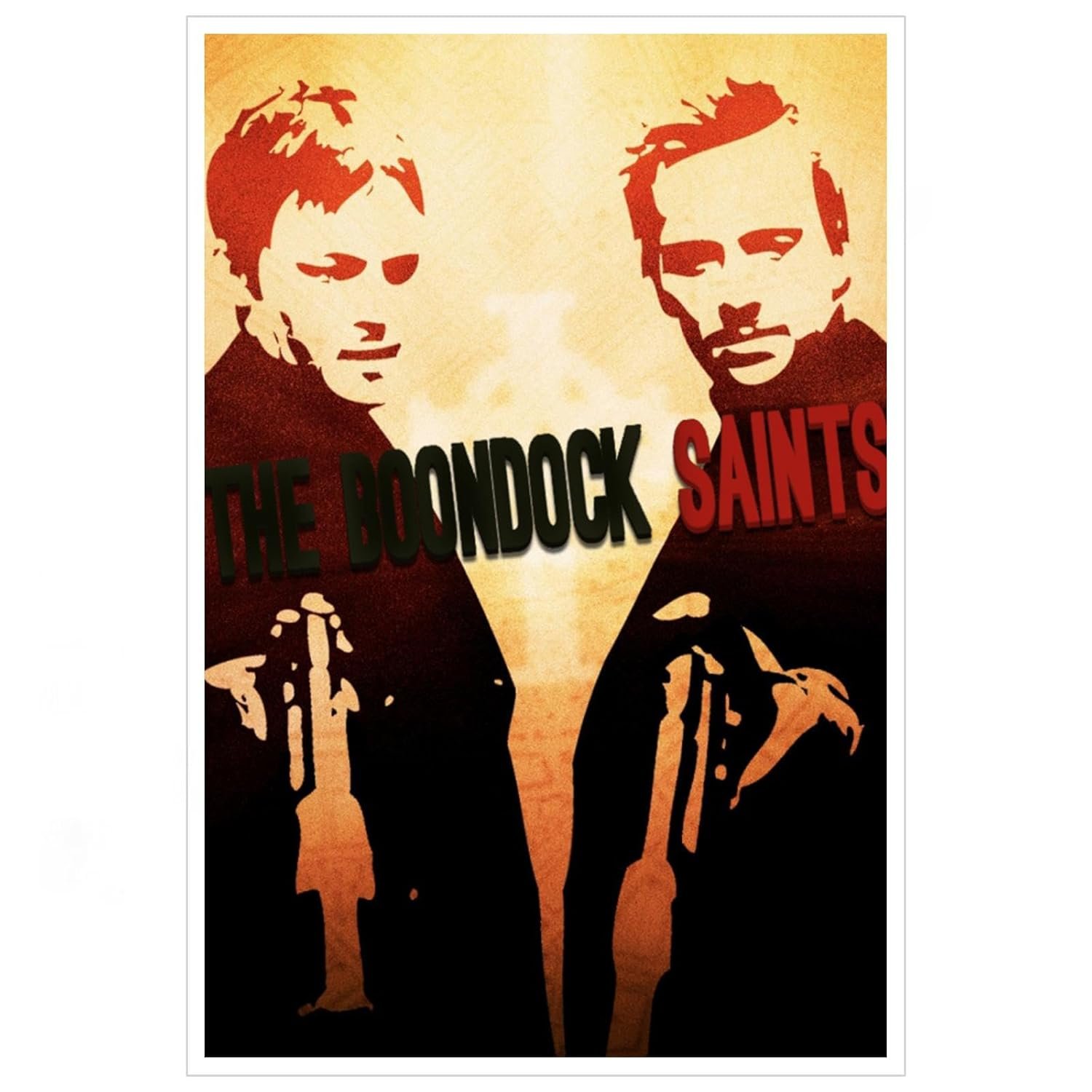 The Boondock Saints Movie Poster Canvas Prints Classic Movies Action Movies Poster Wall Art For Home Office Cinema Decorations With Framed 24"x16"