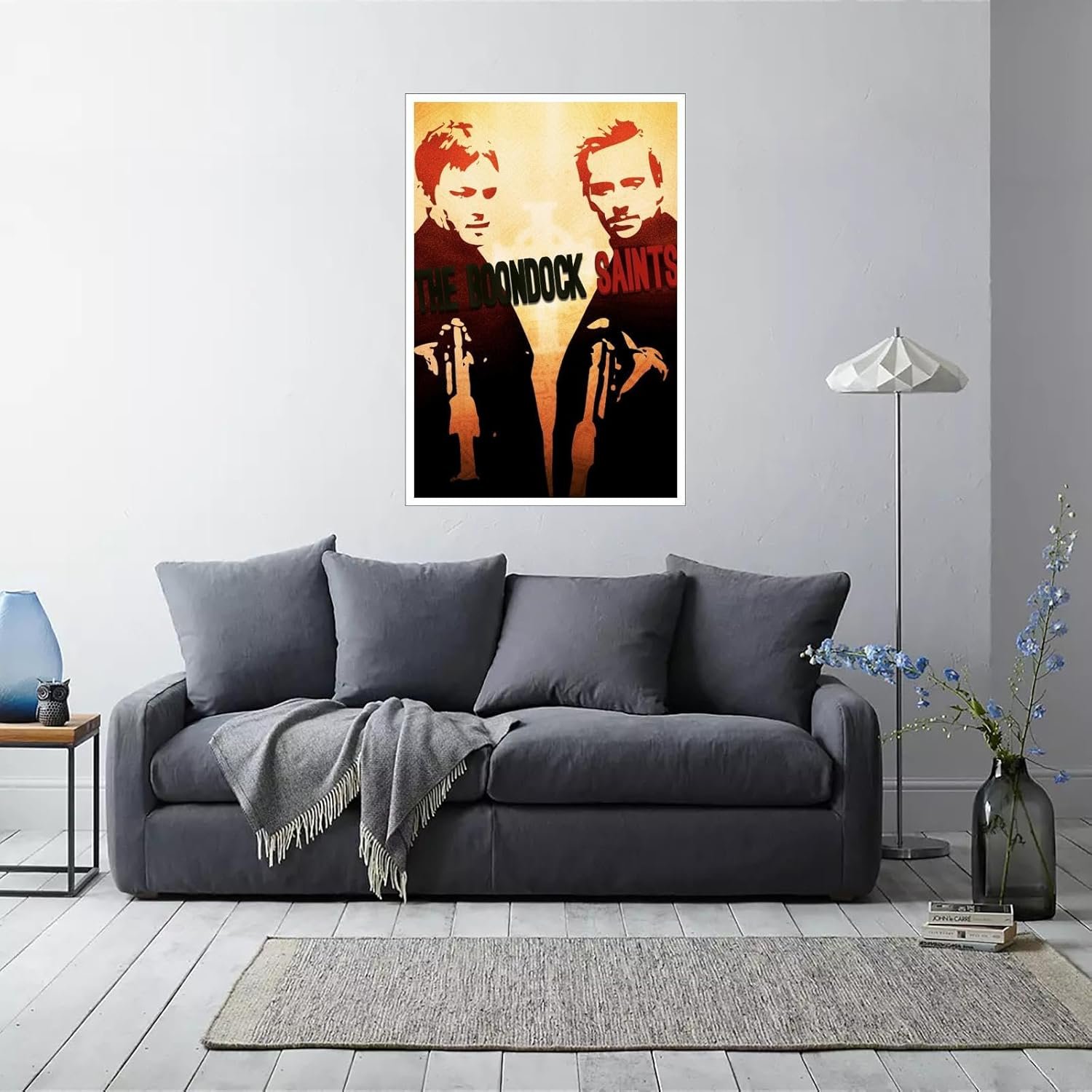 The Boondock Saints Movie Poster Canvas Prints Classic Movies Action Movies Poster Wall Art For Home Office Cinema Decorations With Framed 24"x16"