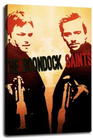The Boondock Saints Movie Poster Canvas Prints Classic Movies Action Movies Poster Wall Art For Home Office Cinema Decorations With Framed 24"x16"