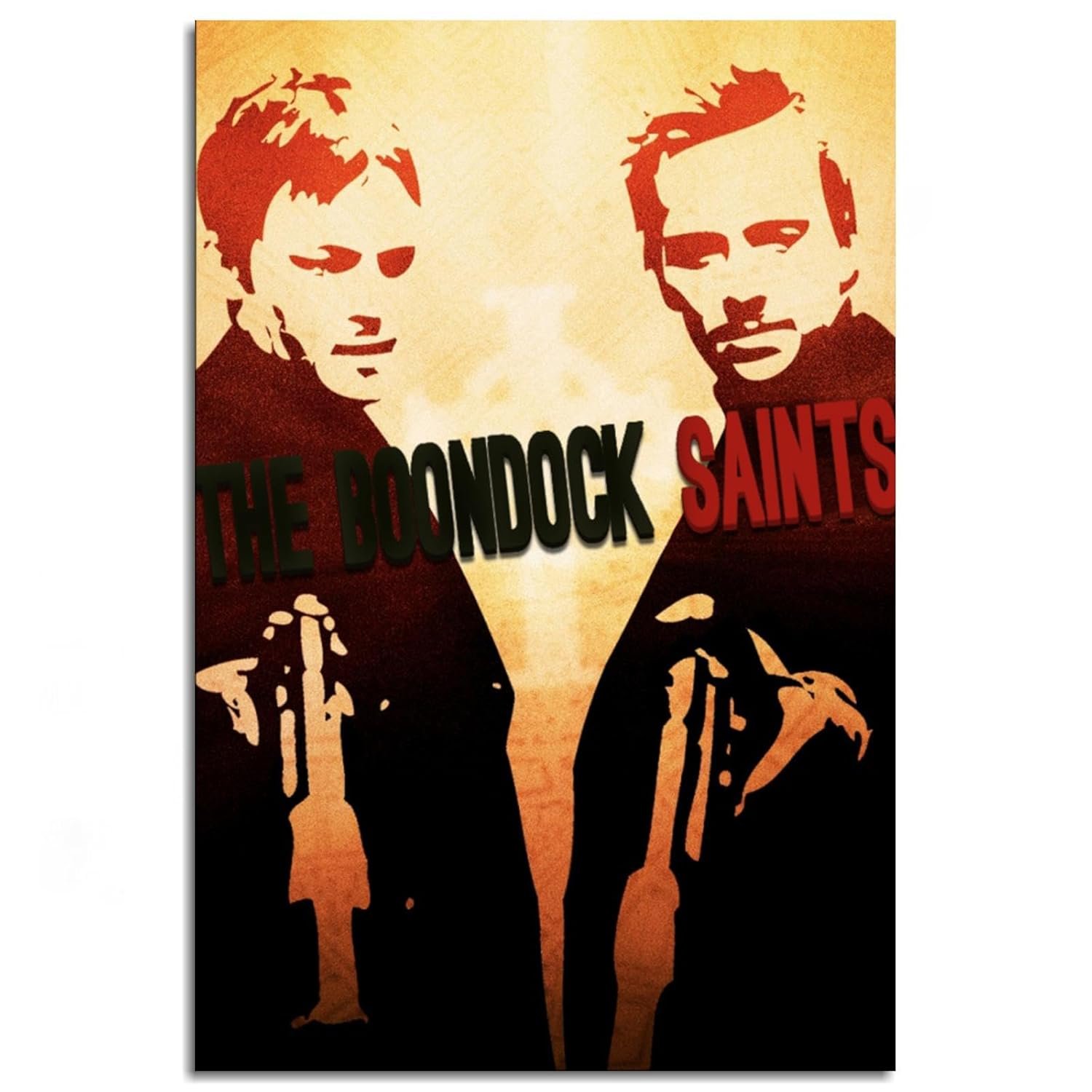 The Boondock Saints Movie Poster Canvas Prints Classic Movies Action Movies Poster Wall Art For Home Office Cinema Decorations With Framed 24"x16"