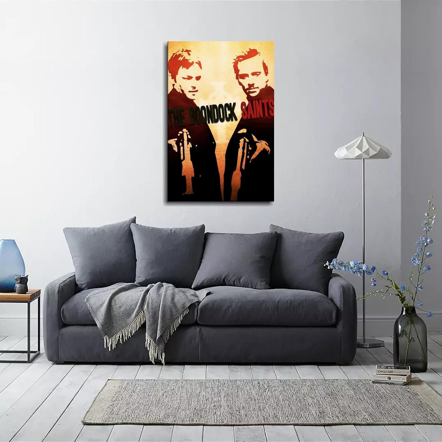 The Boondock Saints Movie Poster Canvas Prints Classic Movies Action Movies Poster Wall Art For Home Office Cinema Decorations With Framed 24"x16"