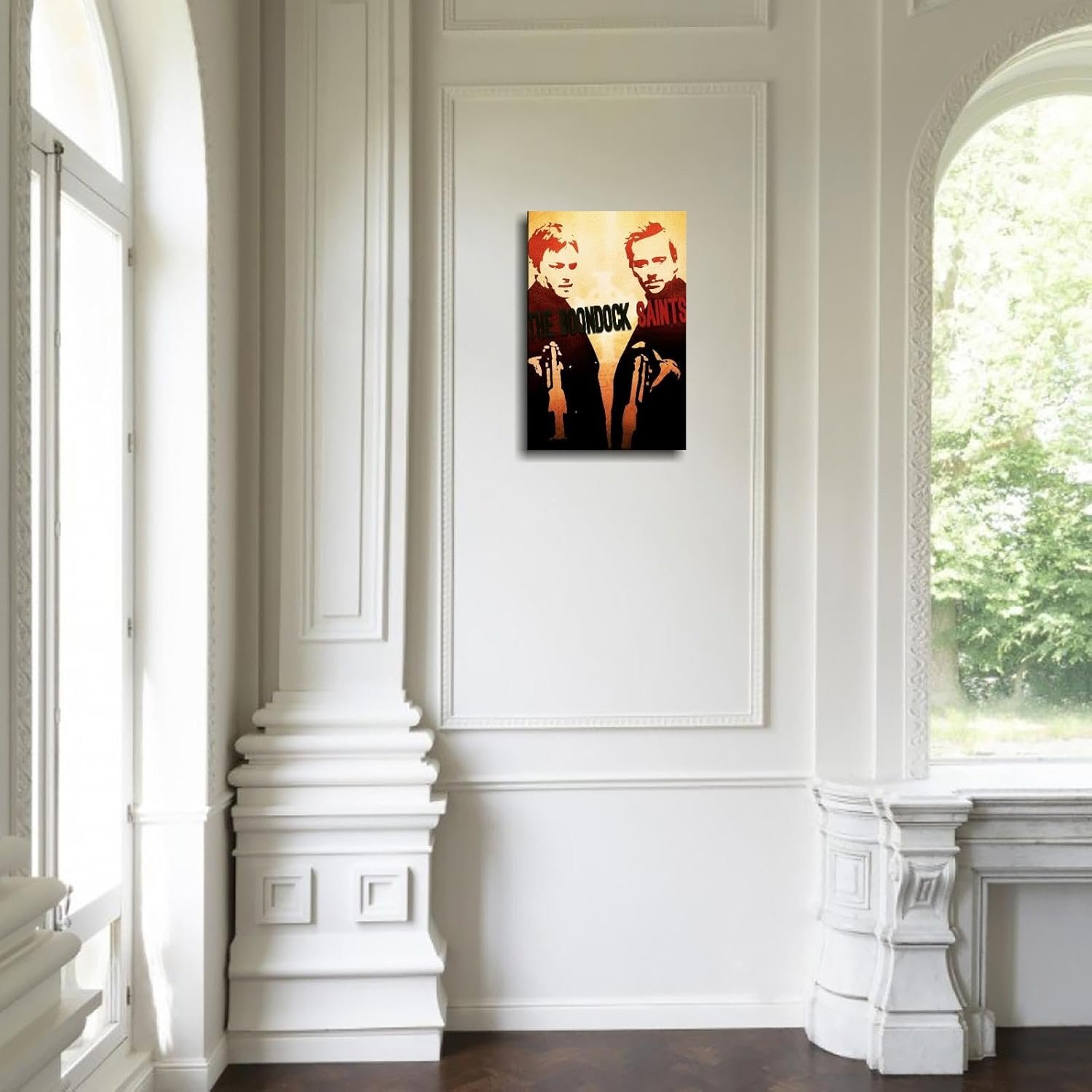 The Boondock Saints Movie Poster Canvas Prints Classic Movies Action Movies Poster Wall Art For Home Office Cinema Decorations With Framed 24"x16"