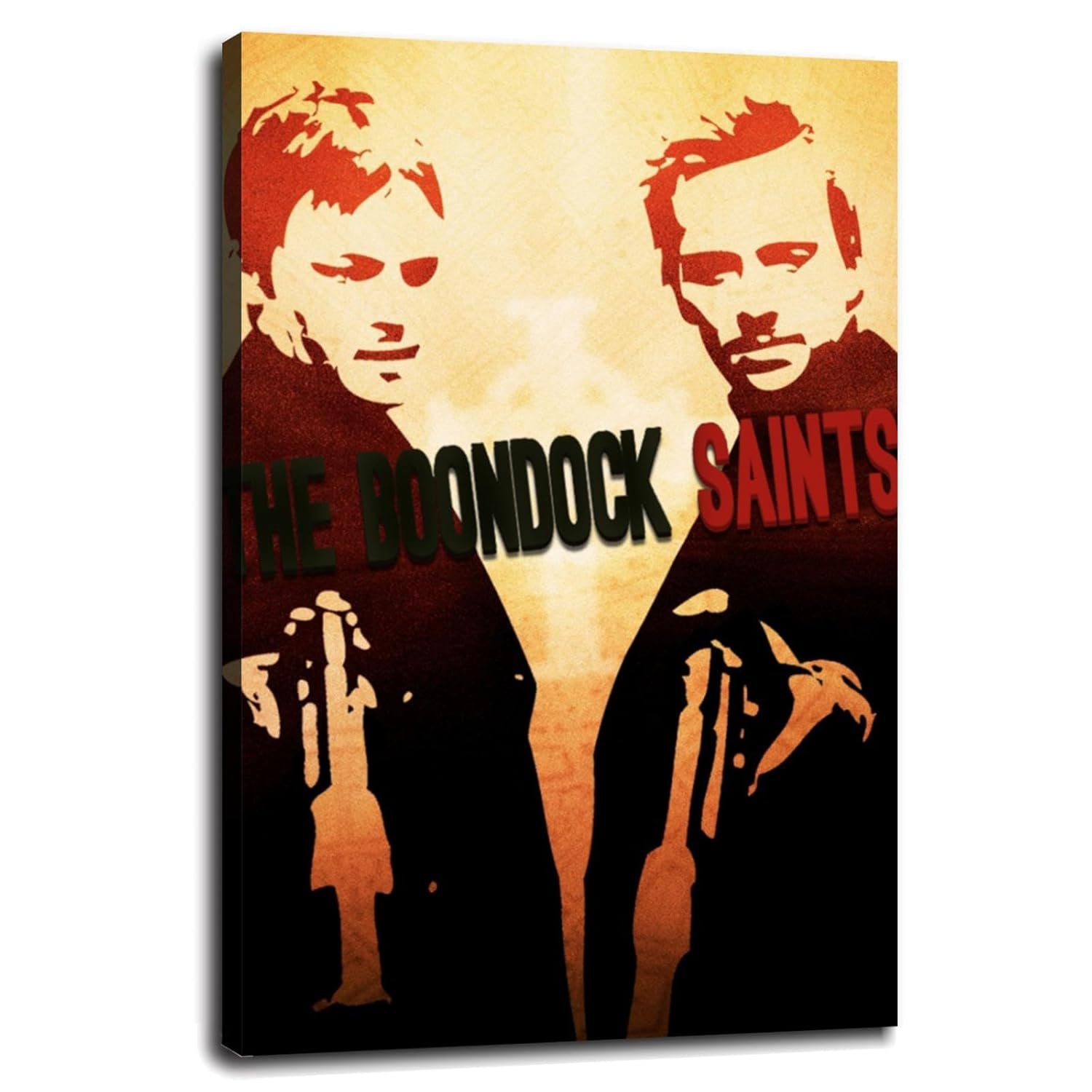 The Boondock Saints Movie Poster Canvas Prints Classic Movies Action Movies Poster Wall Art For Home Office Cinema Decorations With Framed 24"x16"