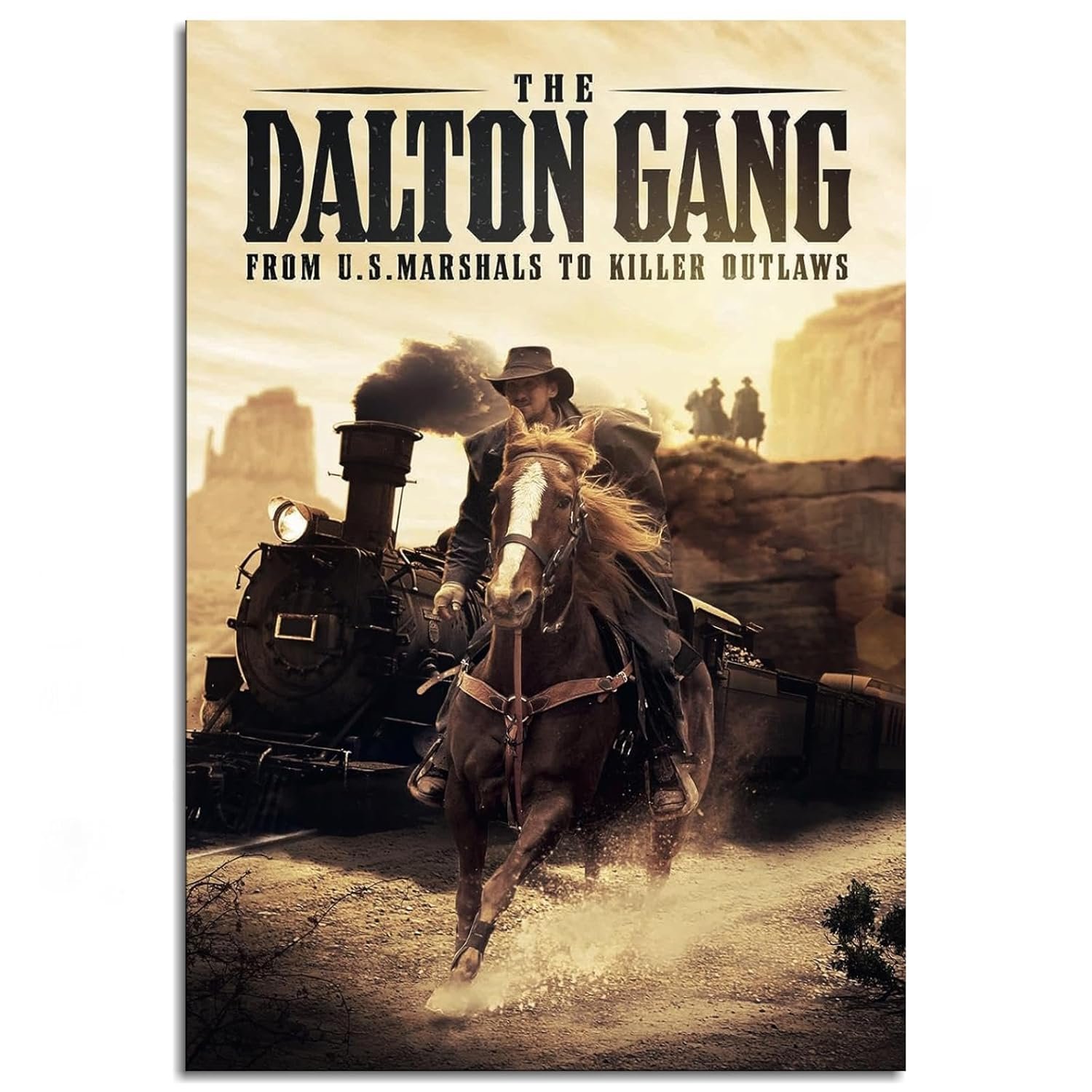 The Dalton Gang Movie Poster Wall Art Western Story Canvas Prints Classic Movies Poster For Home Office Cinema Decorations With Framed 36"x24"