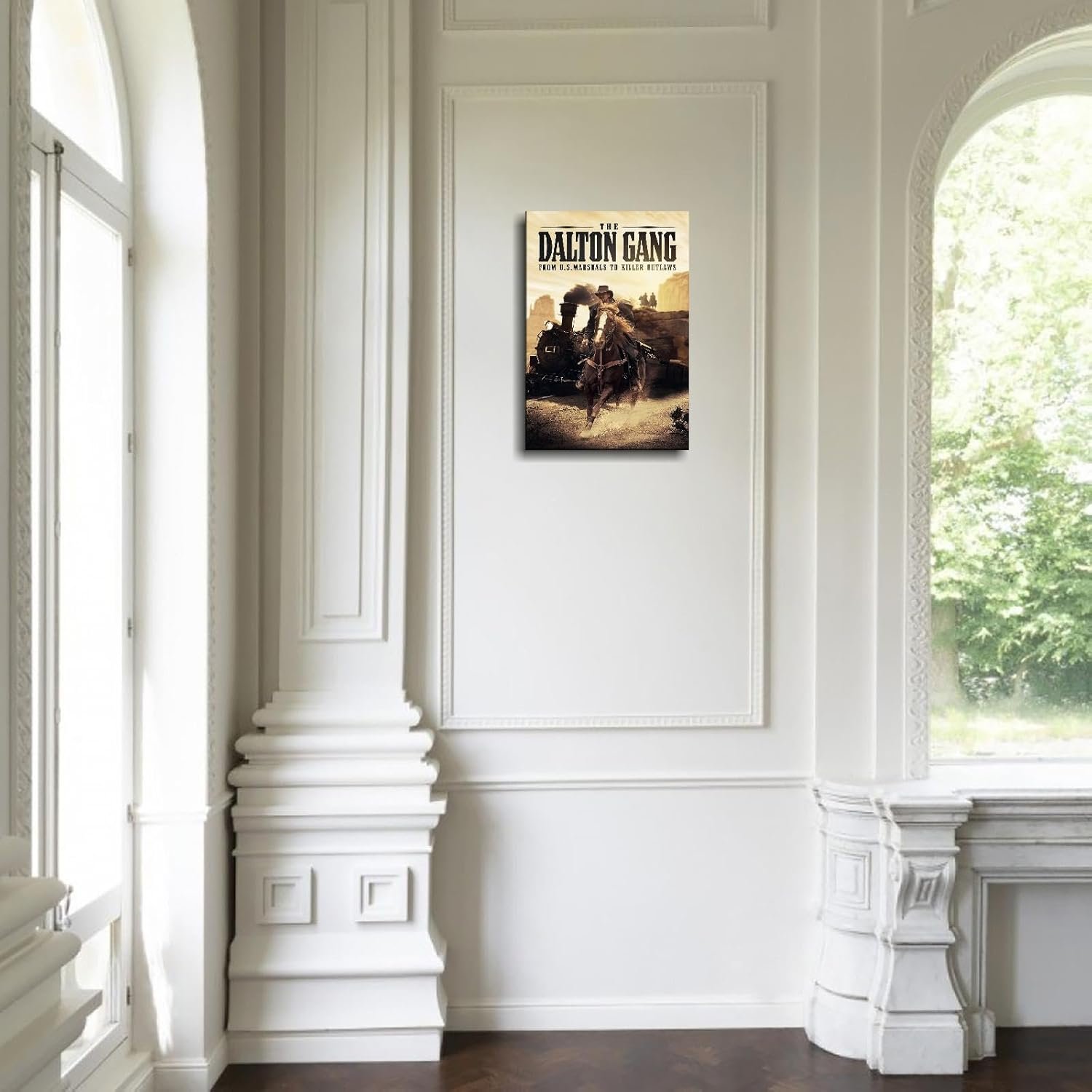 The Dalton Gang Movie Poster Wall Art Western Story Canvas Prints Classic Movies Poster For Home Office Cinema Decorations With Framed 36"x24"