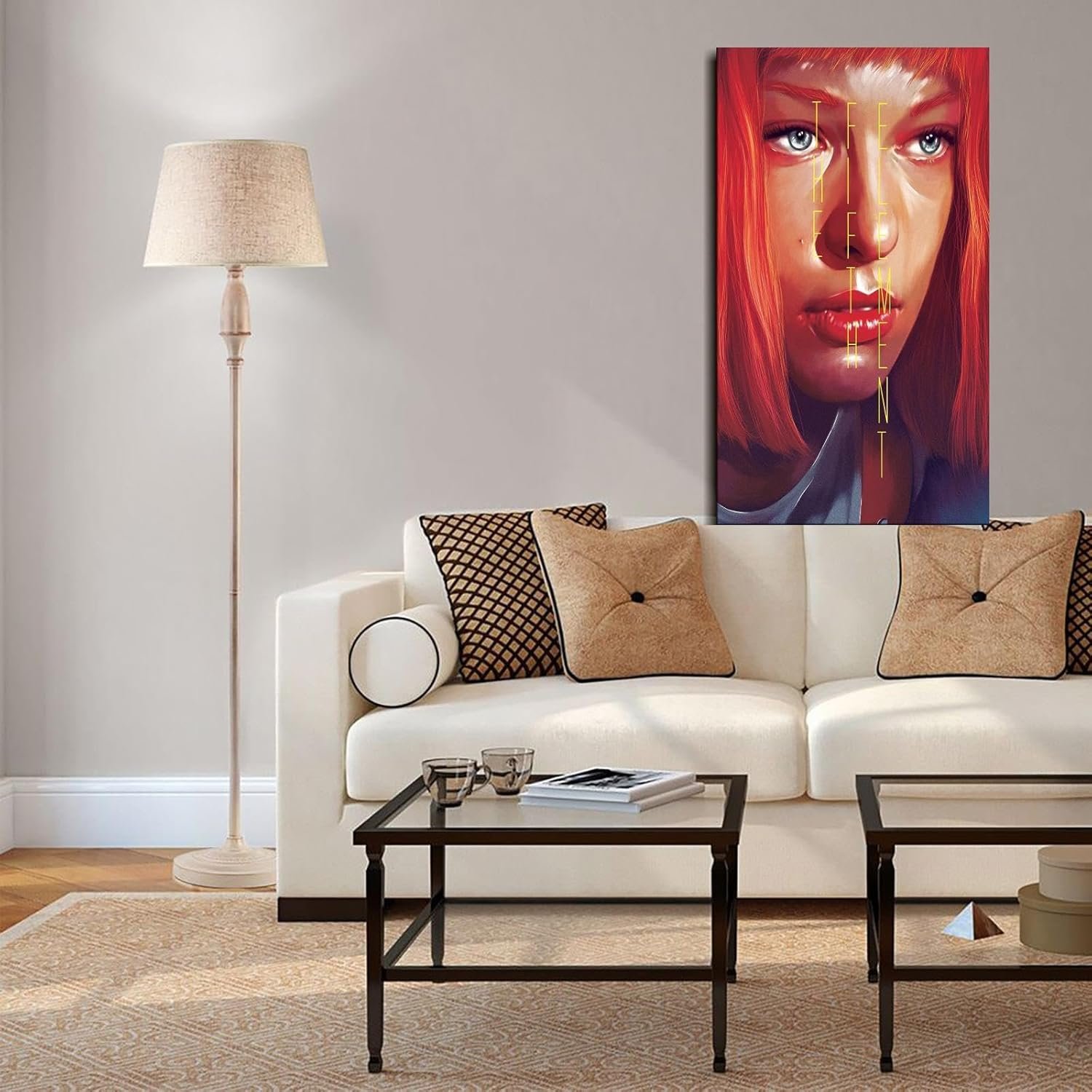 The Fifth Elements Movie Poster Science Fiction Films posters Canvas Prints Classic Action Movie posters Wall Art For Home Office posters Corridor Decorations With Framed 12"x8"