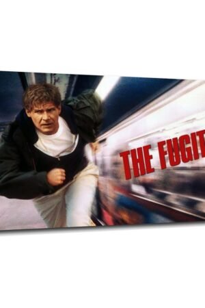 The Fugitive (1993) Movie Poster Canvas Prints Action Movies Classic Movies Poster Wall Art For Home Office Cinema Decorations With Framed 13"x8"