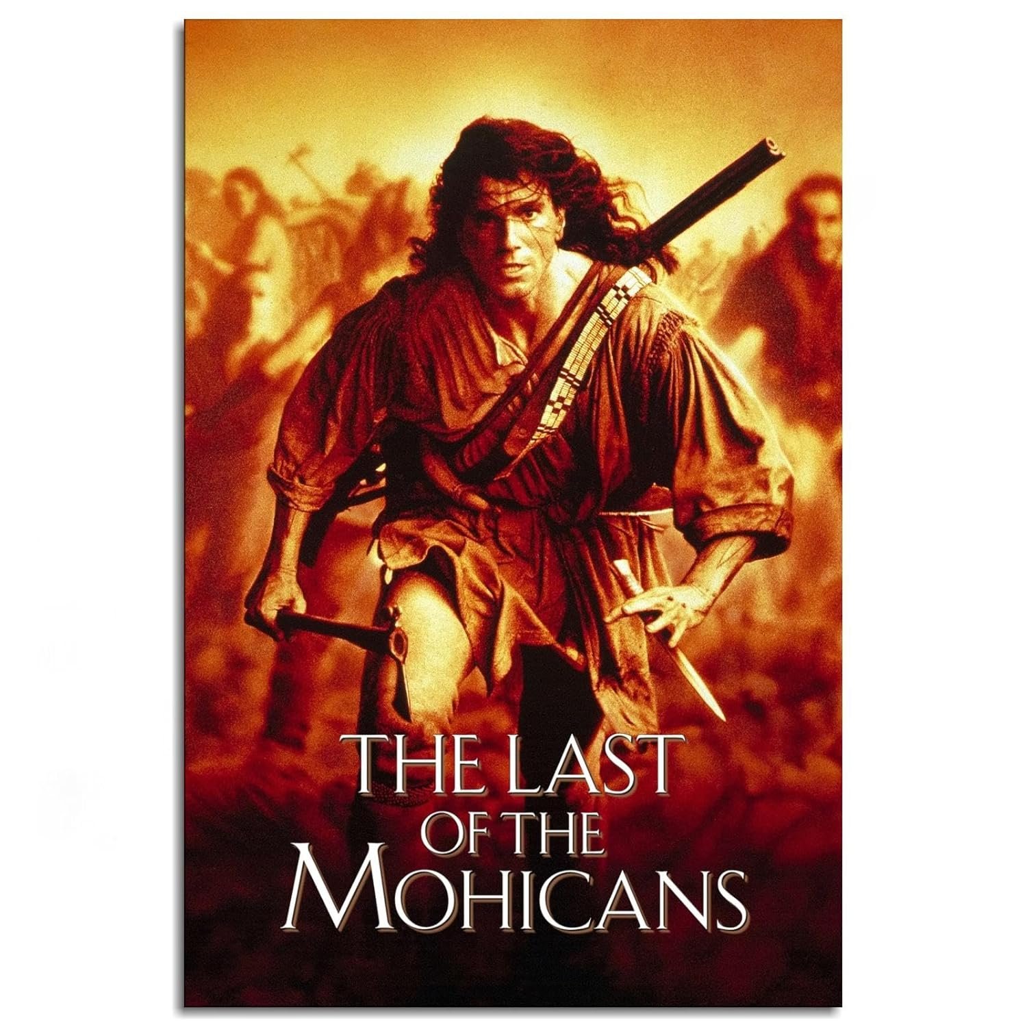 The Last Of The Mohicans Movies Poster Canvas Prints Love War Films poster War Adventure Film Posters Wall Art For Home Office Bedroom Decorations Noframed 36"x24"