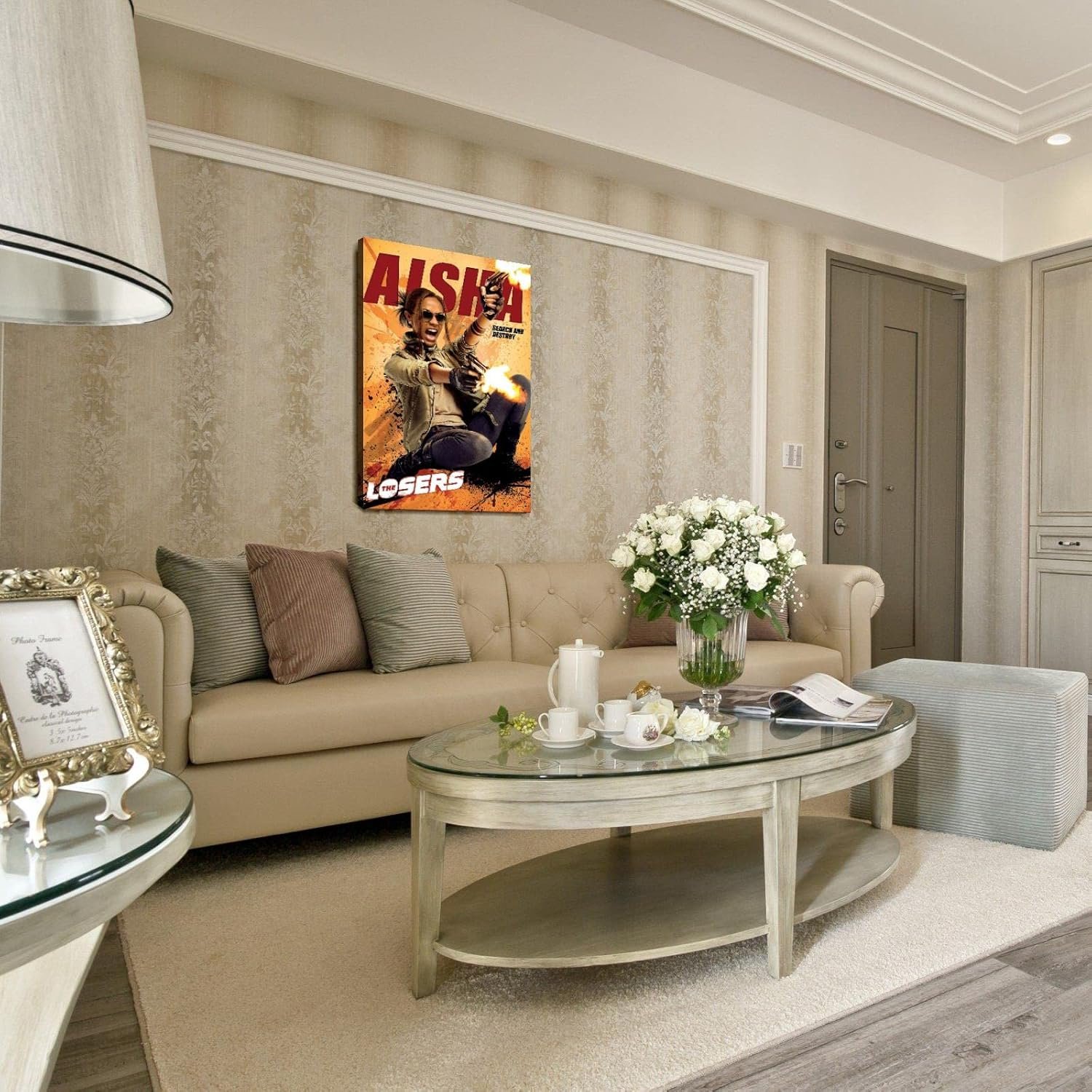 The Losers Poster Canvas Prints Action-adventure Classic Movies Poster Wall Art For Home Office Cinema Decorations With Framed 12"x8"