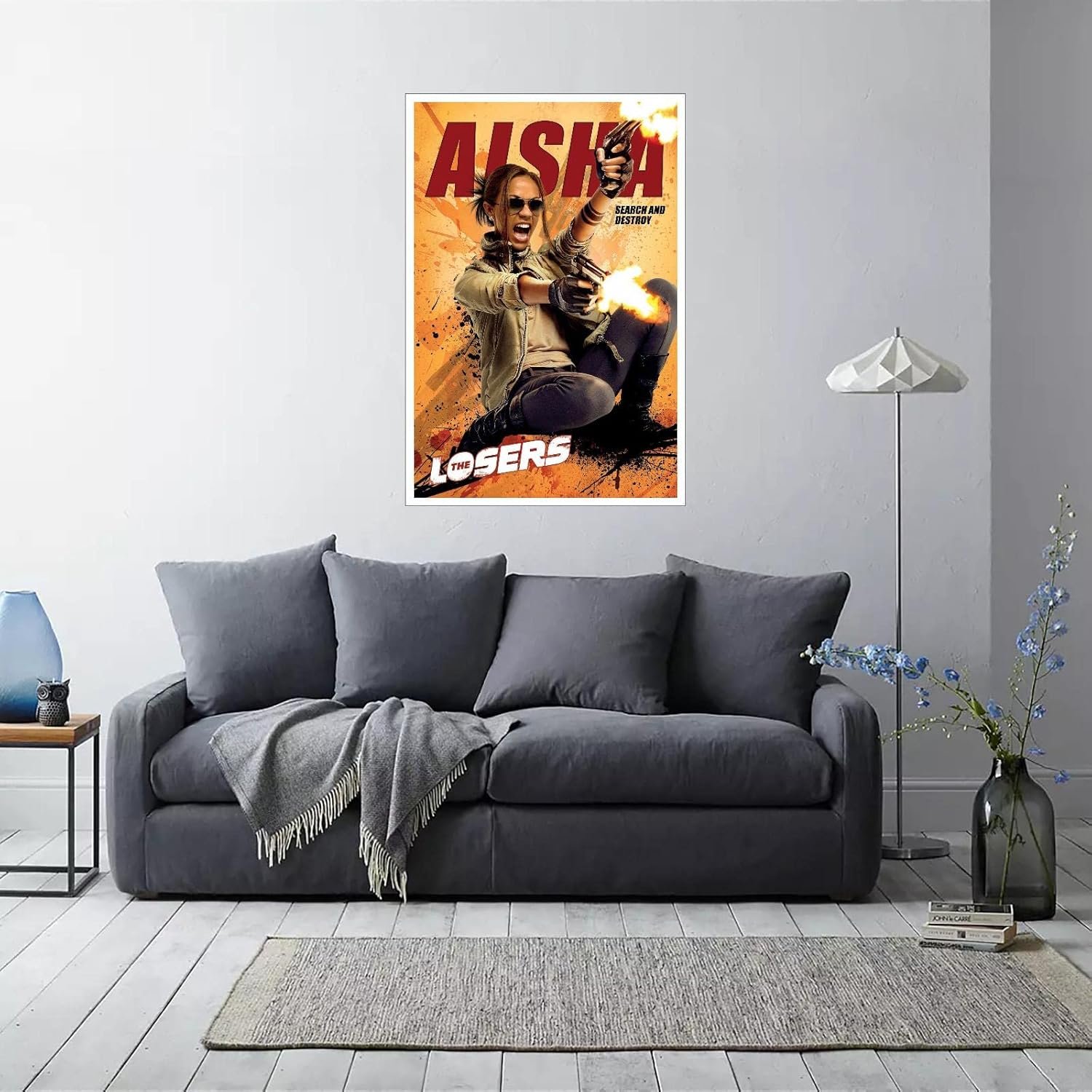 The Losers Poster Canvas Prints Action-adventure Classic Movies Poster Wall Art For Home Office Cinema Decorations With Framed 12"x8"