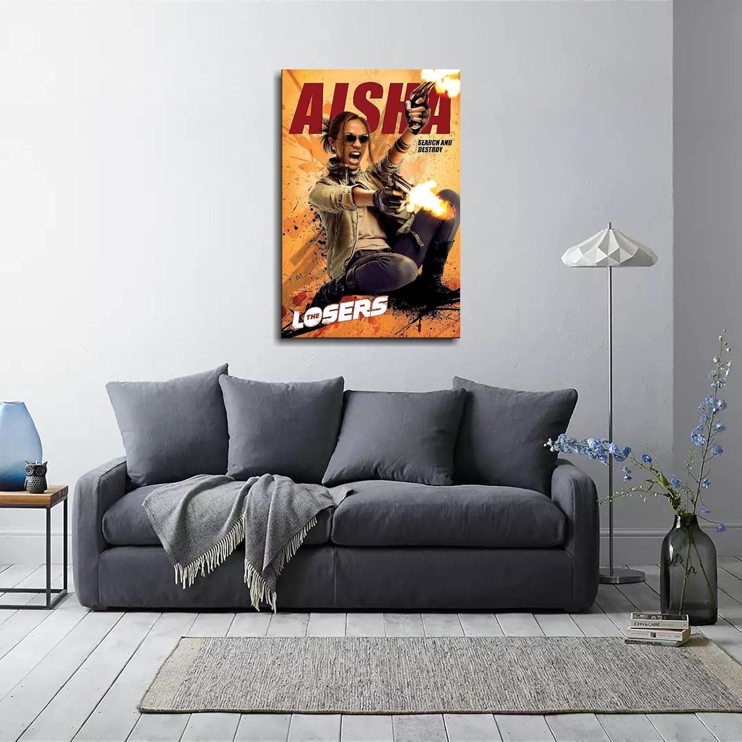 The Losers Poster Canvas Prints Action-adventure Classic Movies Poster Wall Art For Home Office Cinema Decorations With Framed 12"x8"