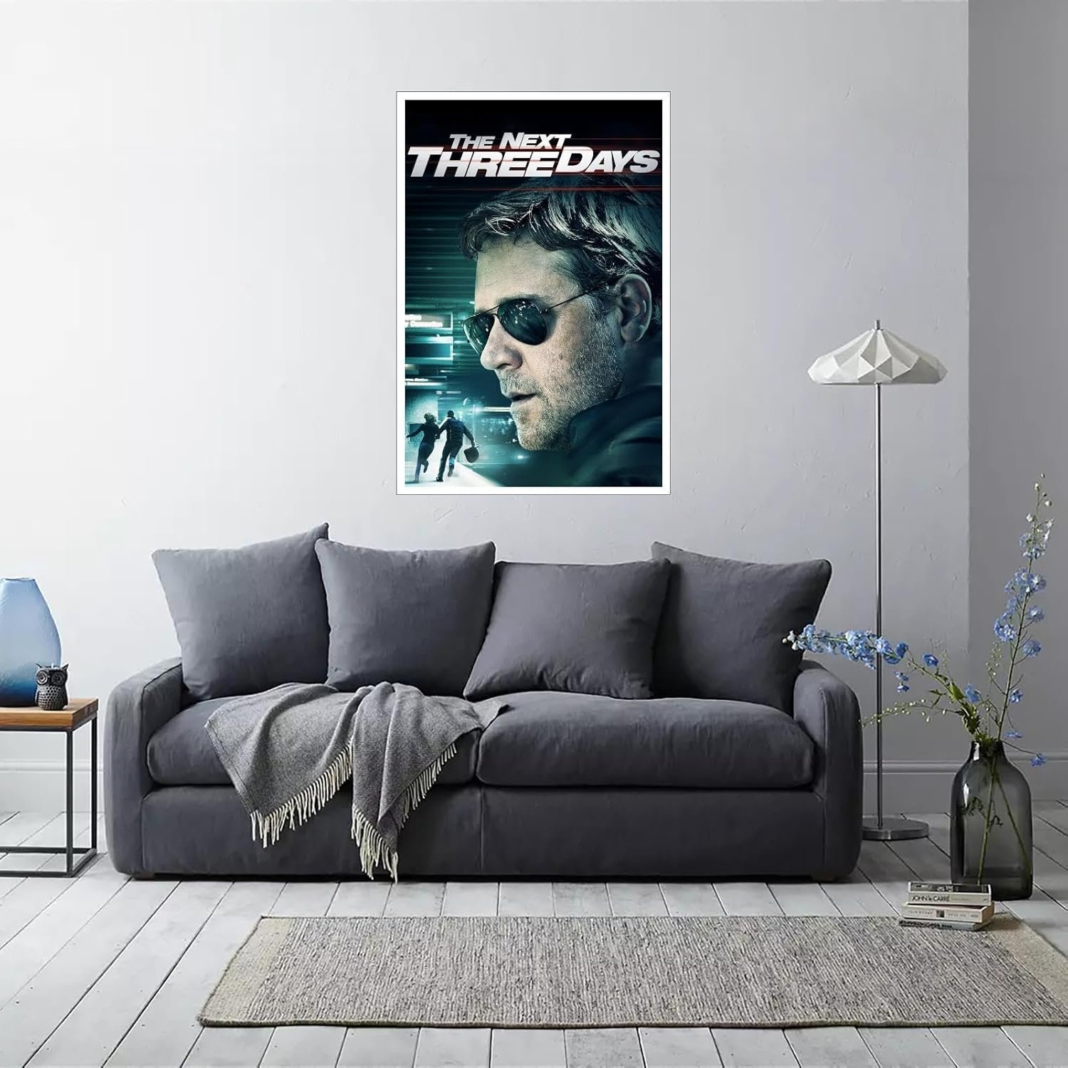 The Next Three Days Movie Poster Wall Art Save Lover Canvas Prints Action Movies Poster For Home Office Cinema Decorations Unframed 18"x12"