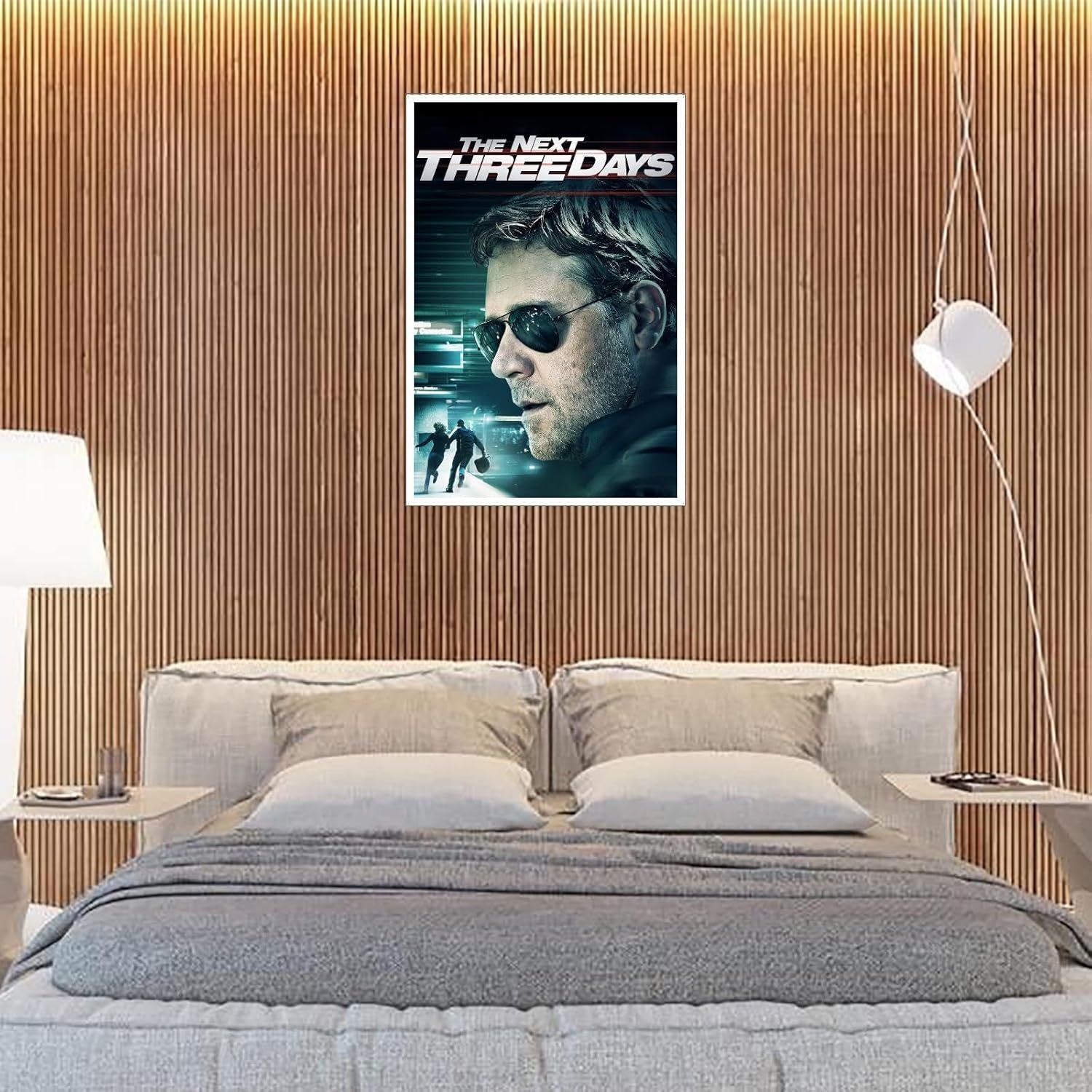 The Next Three Days Movie Poster Wall Art Save Lover Canvas Prints Action Movies Poster For Home Office Cinema Decorations Unframed 18"x12"