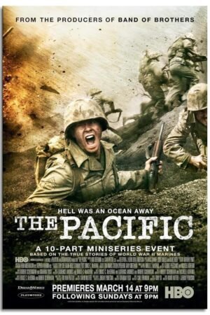 The Pacific Films Wall Art Bloody Battles In The Pacific Posters Canvas Prints Action War Poster For Home Office Living Room Decorations Noframed 36"x24"