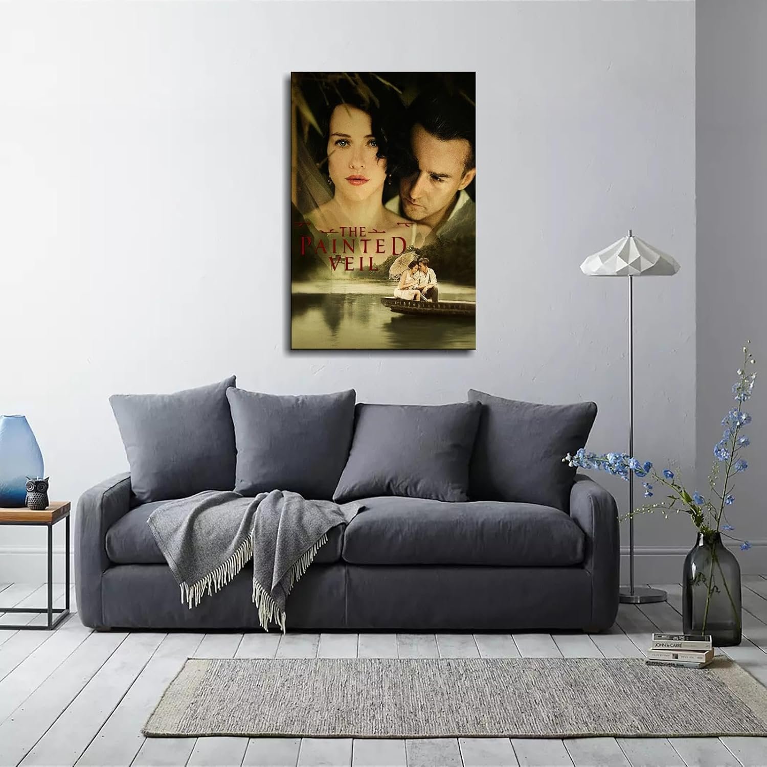 The Painted Veil Movie Poster Canvas Prints Love Story Love Movies Poster Wall Art For Home Office Cinema Decorations With Framed 30"x20"