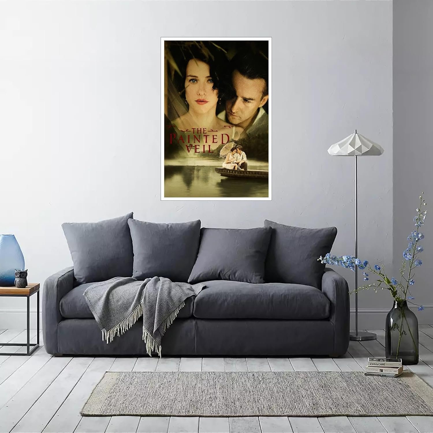 The Painted Veil Movie Poster Canvas Prints Love Story Love Movies Poster Wall Art For Home Office Cinema Decorations With Framed 30"x20"