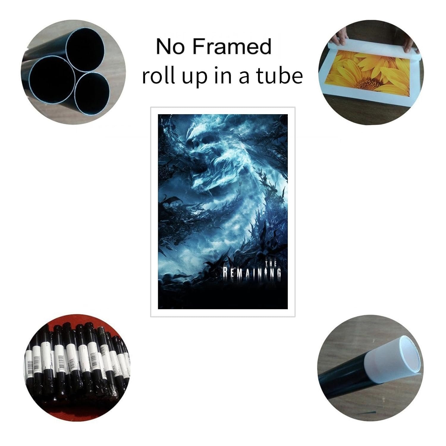 The Remaining (2014) Movie Poster Wall Art Horror Movies Canvas Prints Poster For Home Office Cinema Decorations Unframed 18"x12"