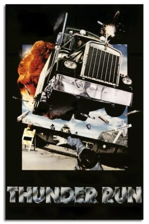 Thunder Run (1986) Movie Poster Wall Art Action Movies Canvas Prints Classic Movies Poster For Home Office Decorations Unframed 18"x12"
