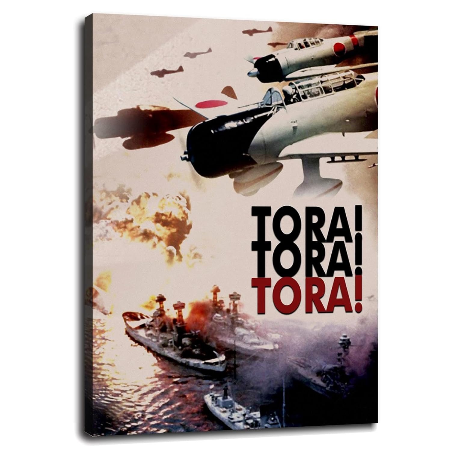 Tora Tora Tora 1970 Poster Wall Art Marine War Canvas Prints War Movies Poster For Home Office Cinema Decorations Unframed 36"x24"