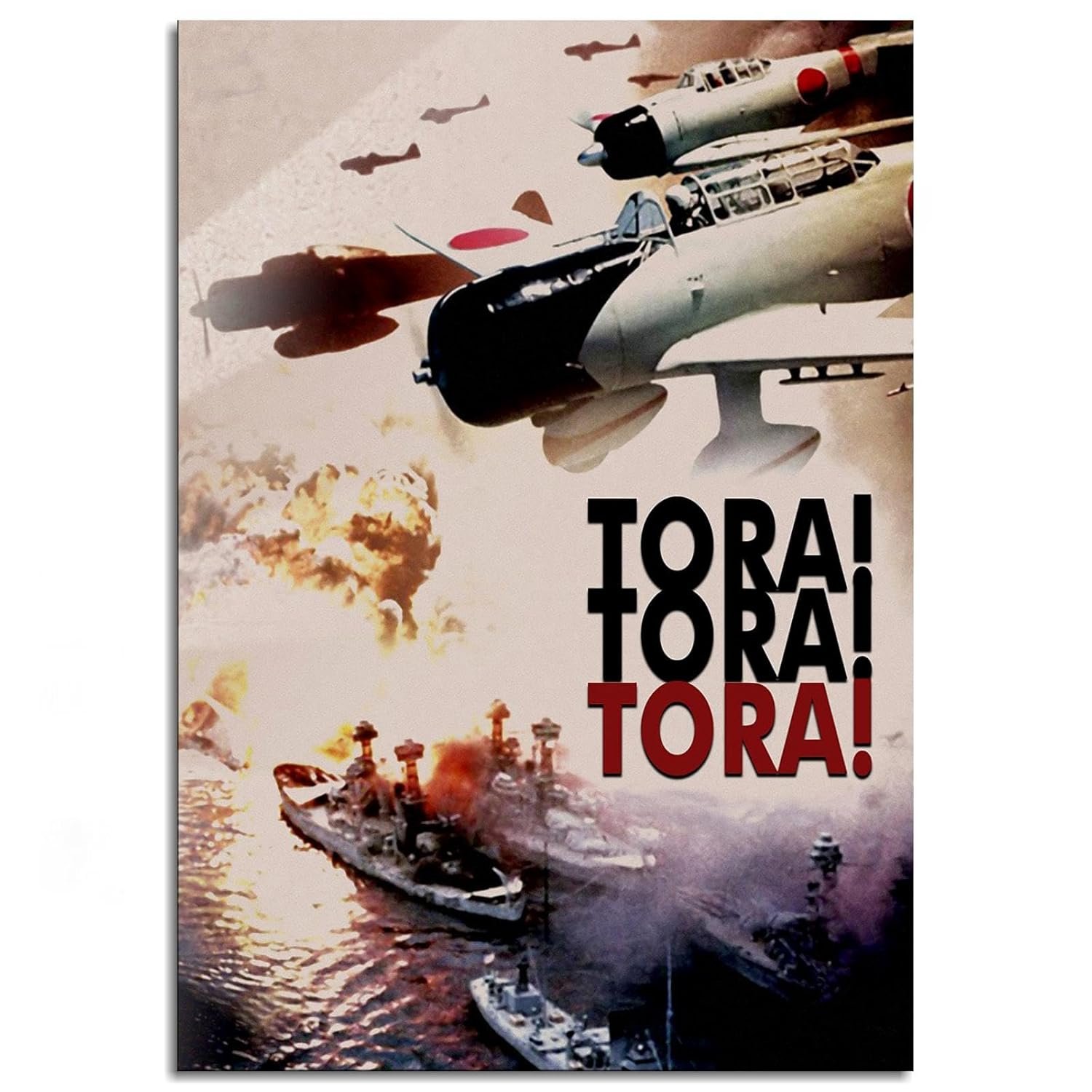 Tora Tora Tora 1970 Poster Wall Art Marine War Canvas Prints War Movies Poster For Home Office Cinema Decorations Unframed 36"x24"