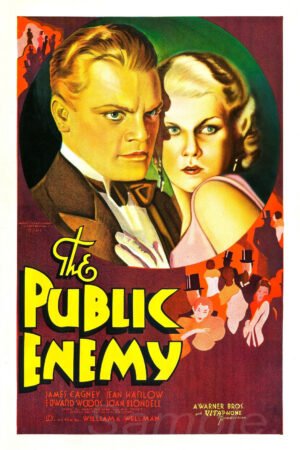 VINTAGE 1931 THE PUBLIC ENEMY MOVIE POSTER A4 PRINT