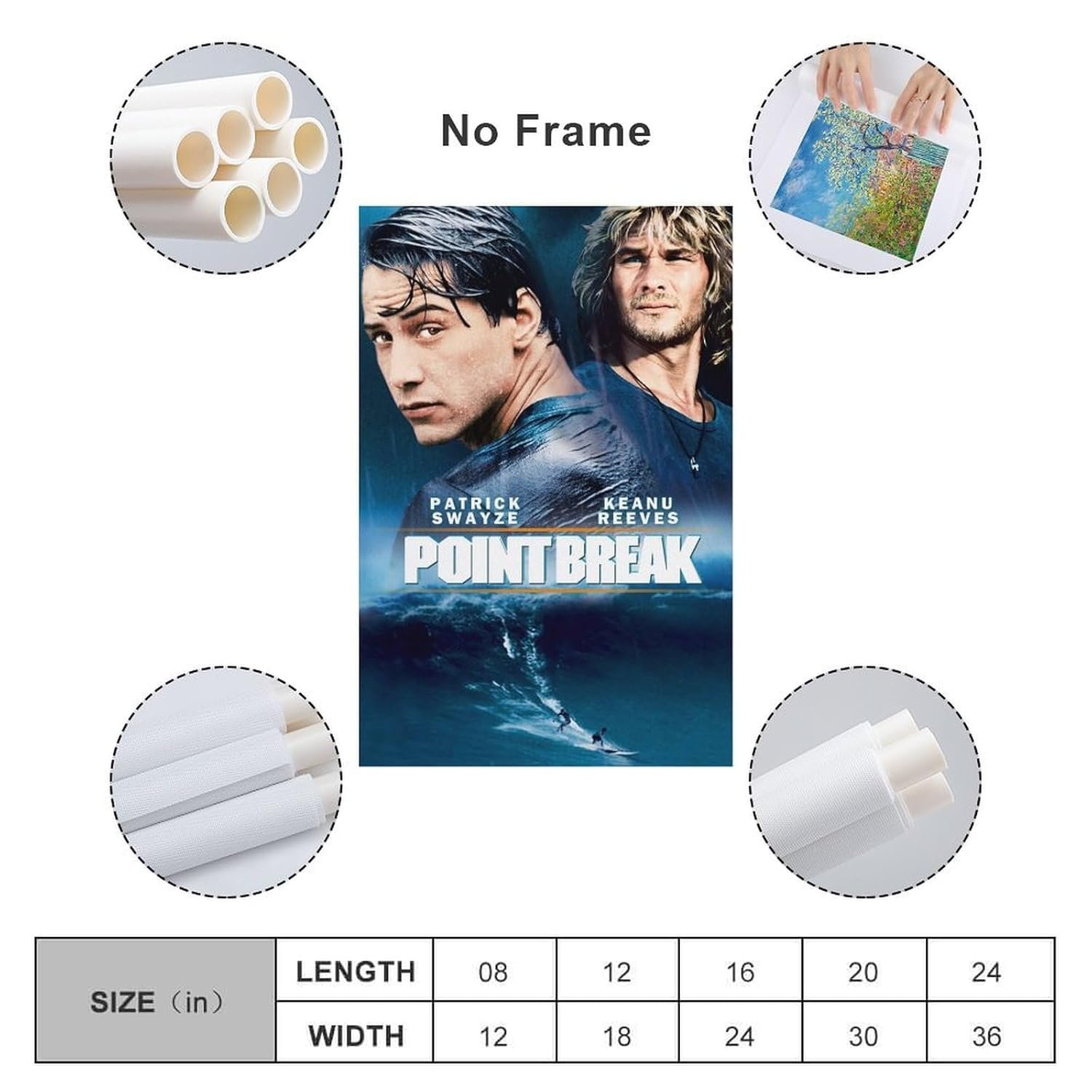 Wall Posters Classic Movie Point Break Movie Posters Cool Artwork Wall Art Home Decor Gift Ideas Poster Decorative Painting Canvas Wall Art Living Room Posters Bedroom Painting...