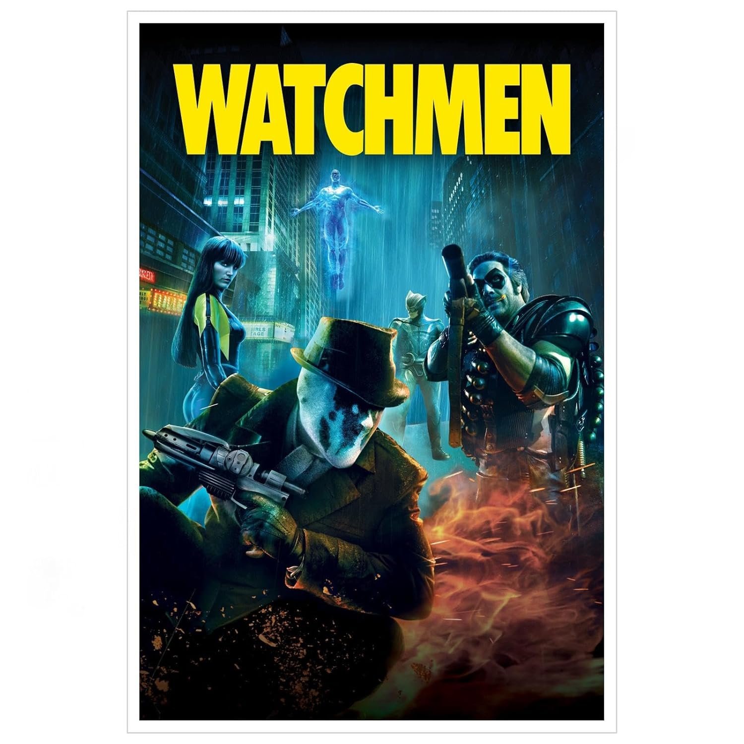 Watchmen Movie Poster Wall Art Action Movies Canvas Prints Science Fiction Movies Poster For Home Office Cinema Decorations Unframed 18"x12"
