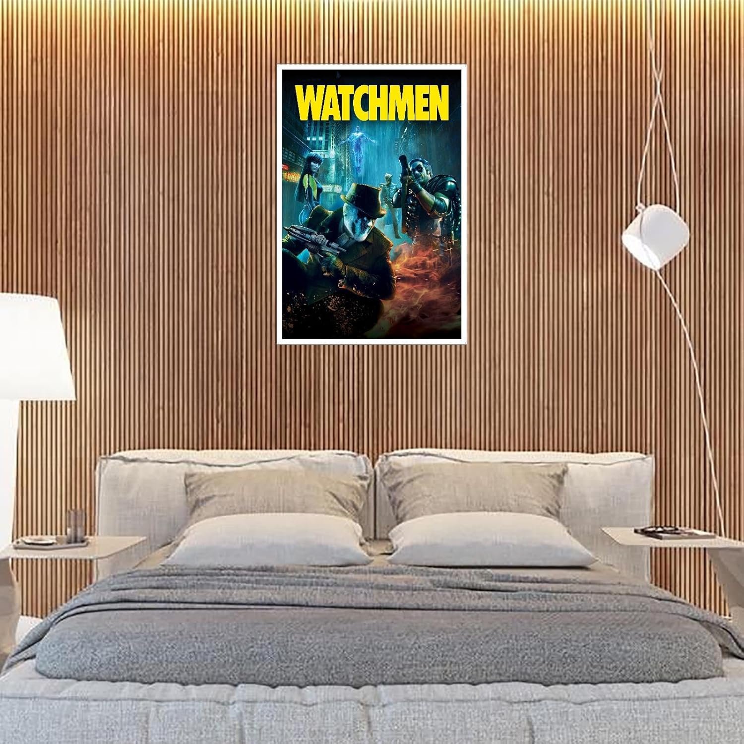 Watchmen Movie Poster Wall Art Action Movies Canvas Prints Science Fiction Movies Poster For Home Office Cinema Decorations Unframed 18"x12"