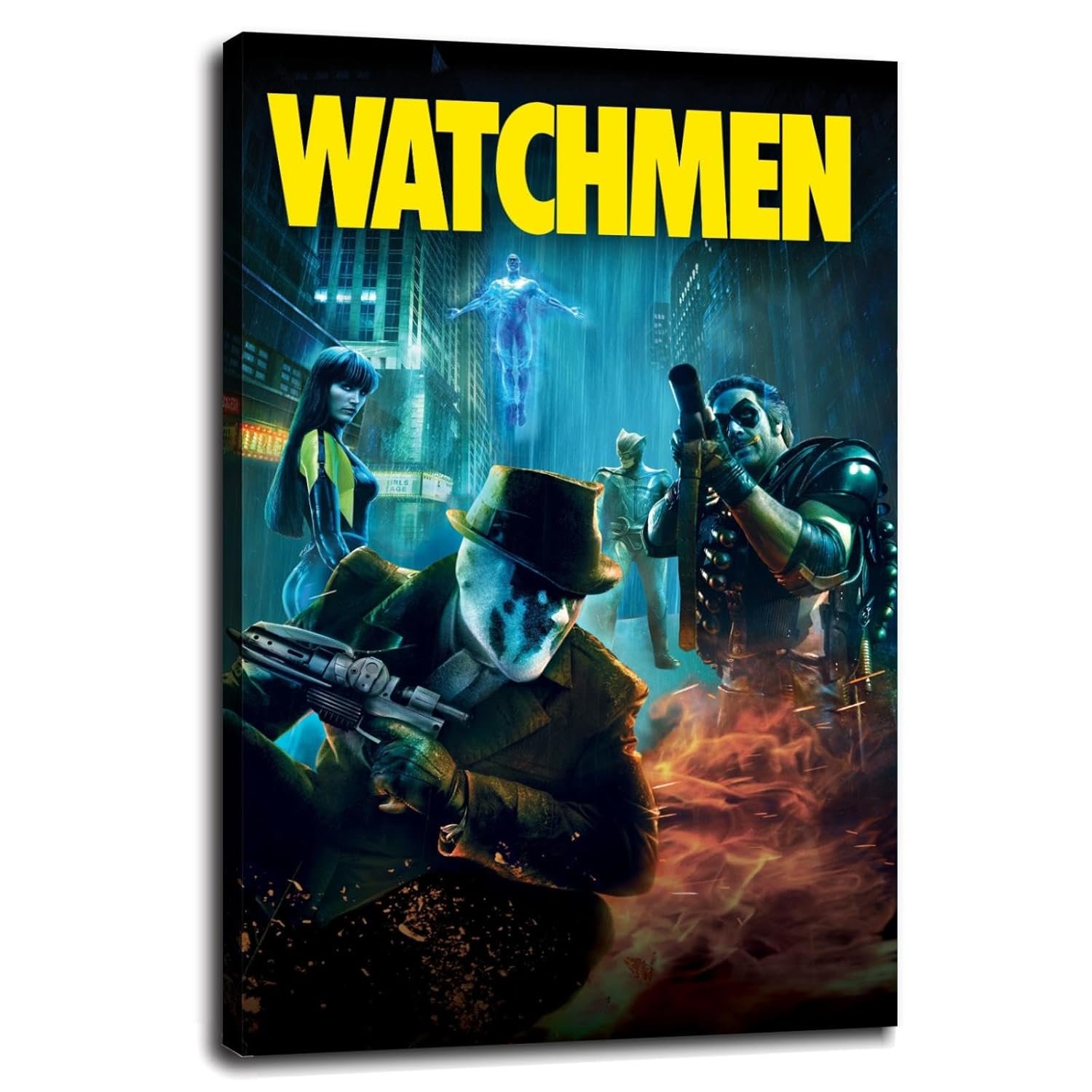 Watchmen Movie Poster Wall Art Action Movies Canvas Prints Science Fiction Movies Poster For Home Office Cinema Decorations Unframed 18"x12"