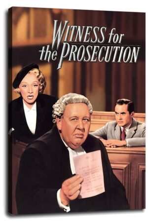 Witness For The Prosecution Film Poster Suspenseful Plot Film posters Canvas Prints Classic Old Movie Wall Art For Home Office posters Cinema Decorations With Framed 12"x8"