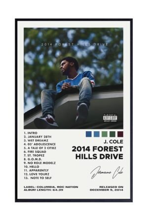 XIHOO Kerry Dober J Album Cover Art Print - Forest Hills Drive - Matte Frameless Poster - 11 x 17 inch (28cm x 43cm)