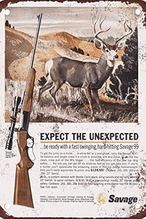 12" x 16" 1963 Savage 99 Rifles Vintage Look Reproduction Metal Tin Sign 12X18 Inches